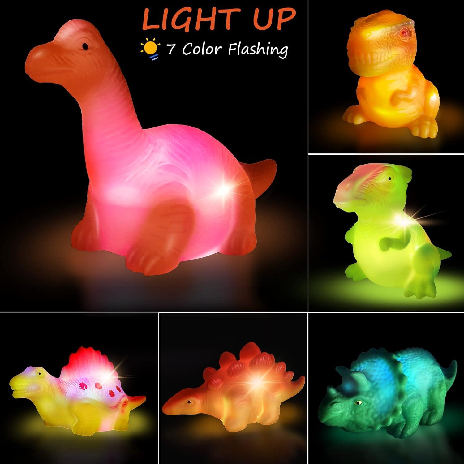 Juguetes de baño iluminados KIDPAPA - Dinosaurios flotantes