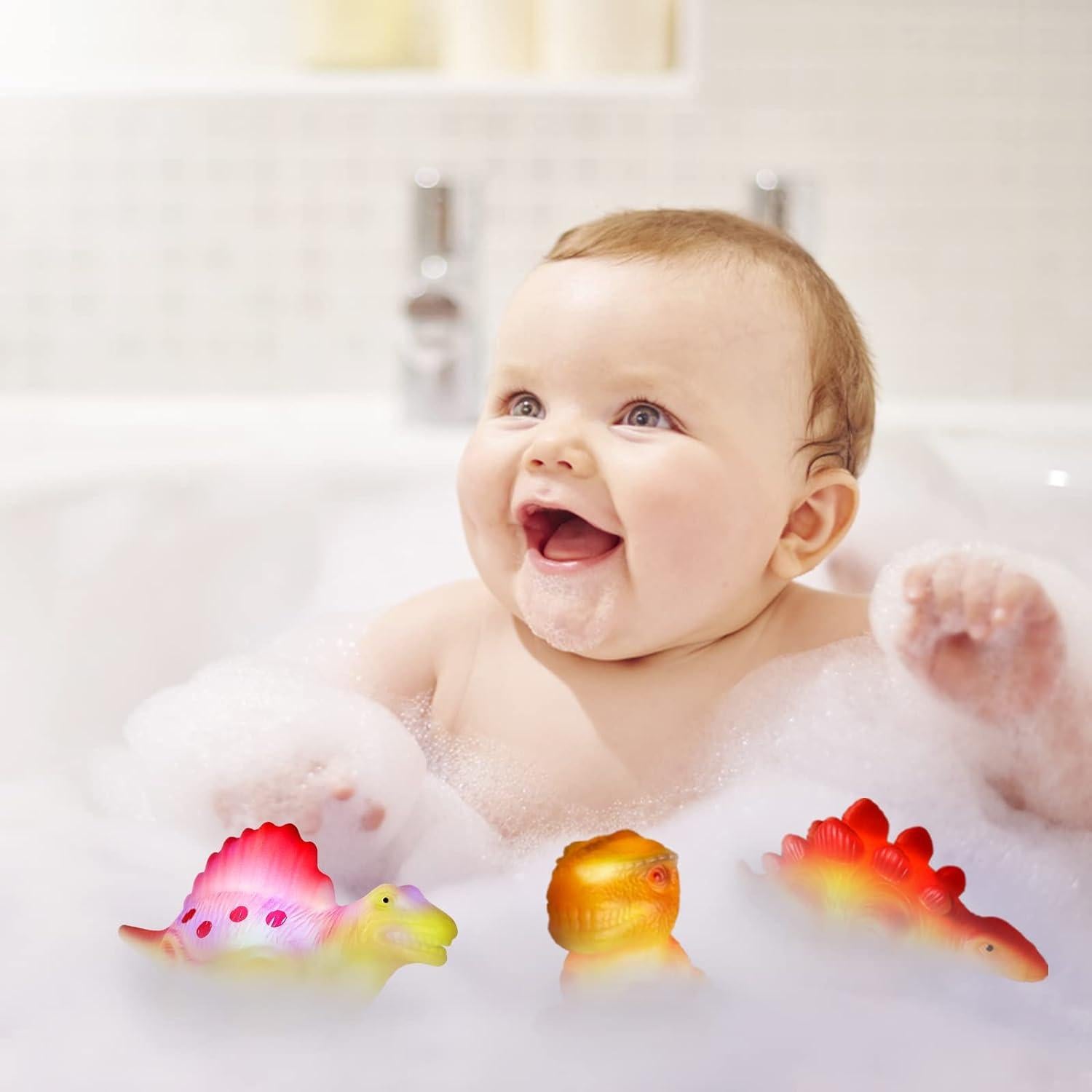 Juguetes de baño iluminados KIDPAPA - Dinosaurios flotantes