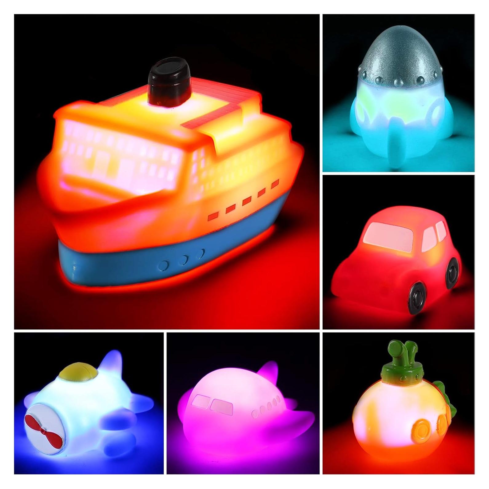 Juego de Juguetes de Baño Iluminados CHIMAGER - 6 Piezas