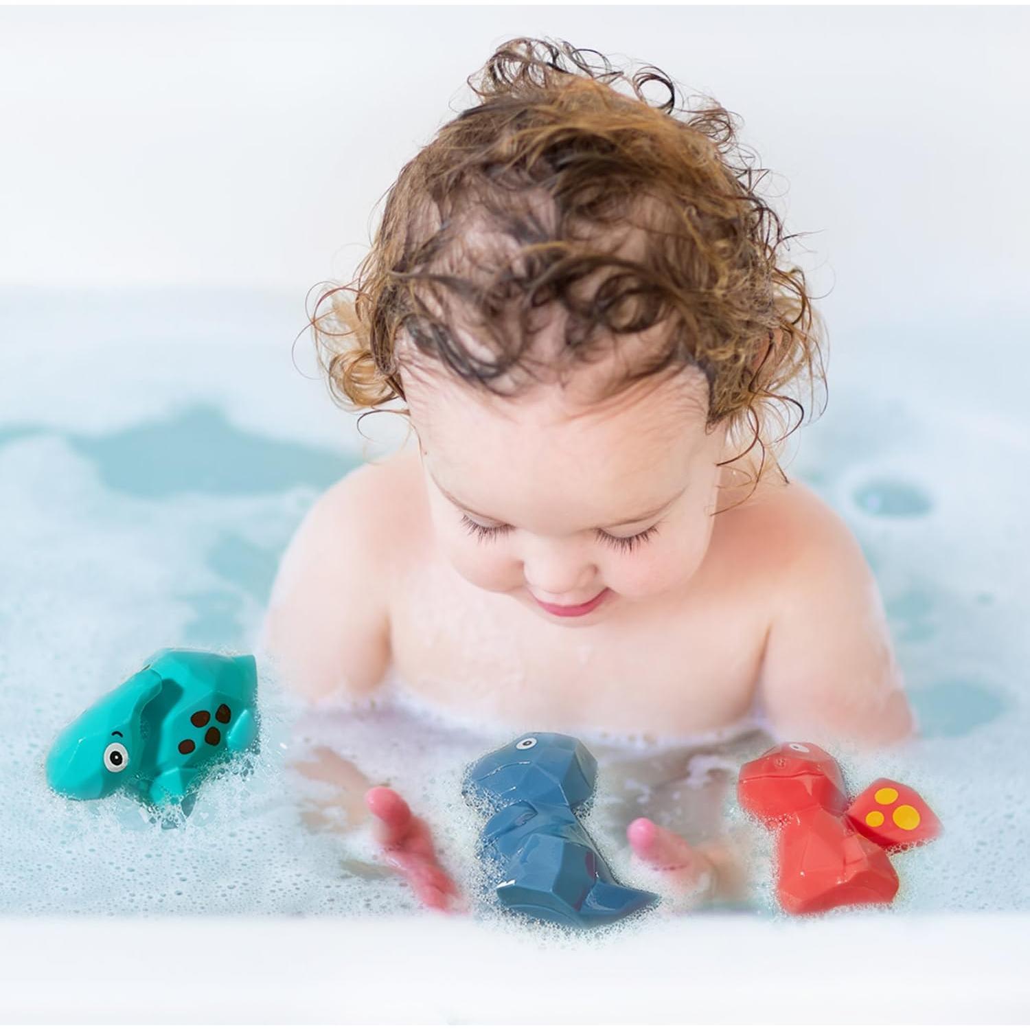 Juguetes de Baño Dinosaurio AMCHSURI 8 Piezas Seguros