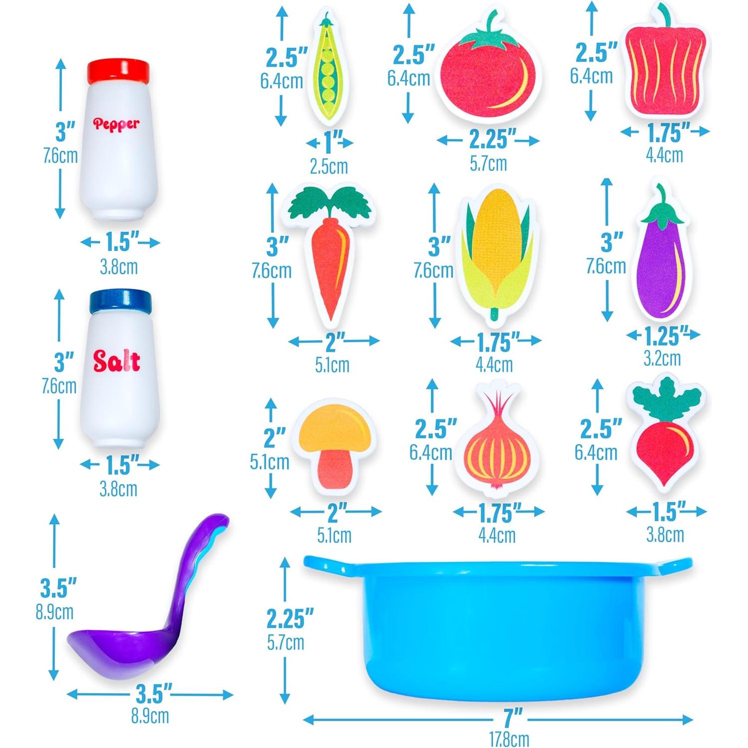 Juguete de Baño Tub Works Sopa de Verduras 13 Piezas