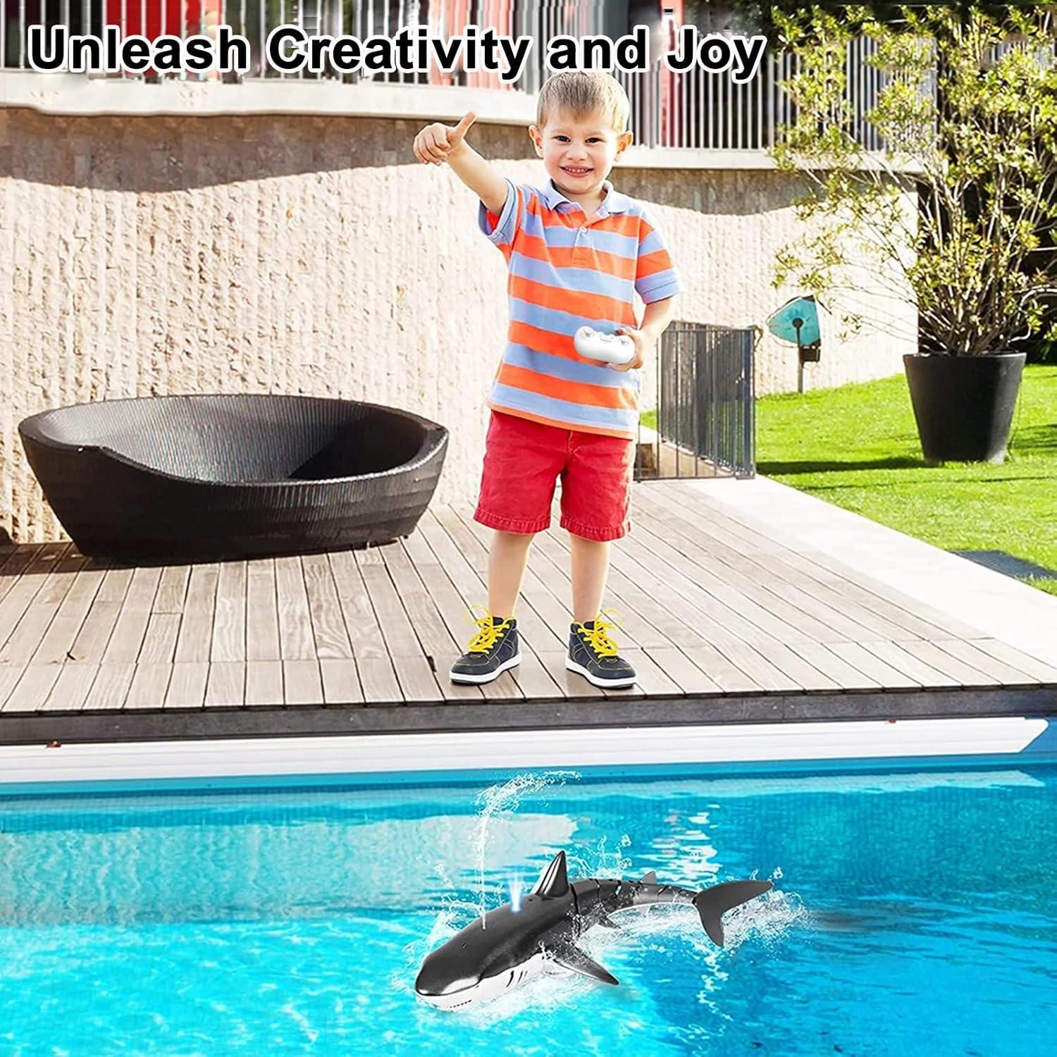 Juguete de piscina tiburón RC YOU CHUANG 34.5cm negro