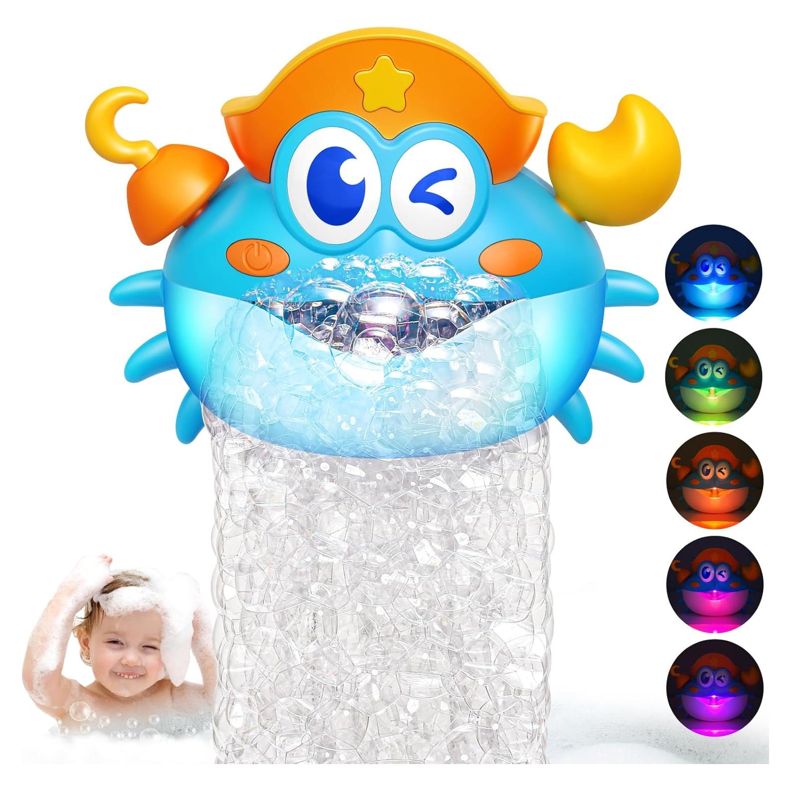 Juguete de Baño Puidapo Cangrejo con Luz LED y Burbuja