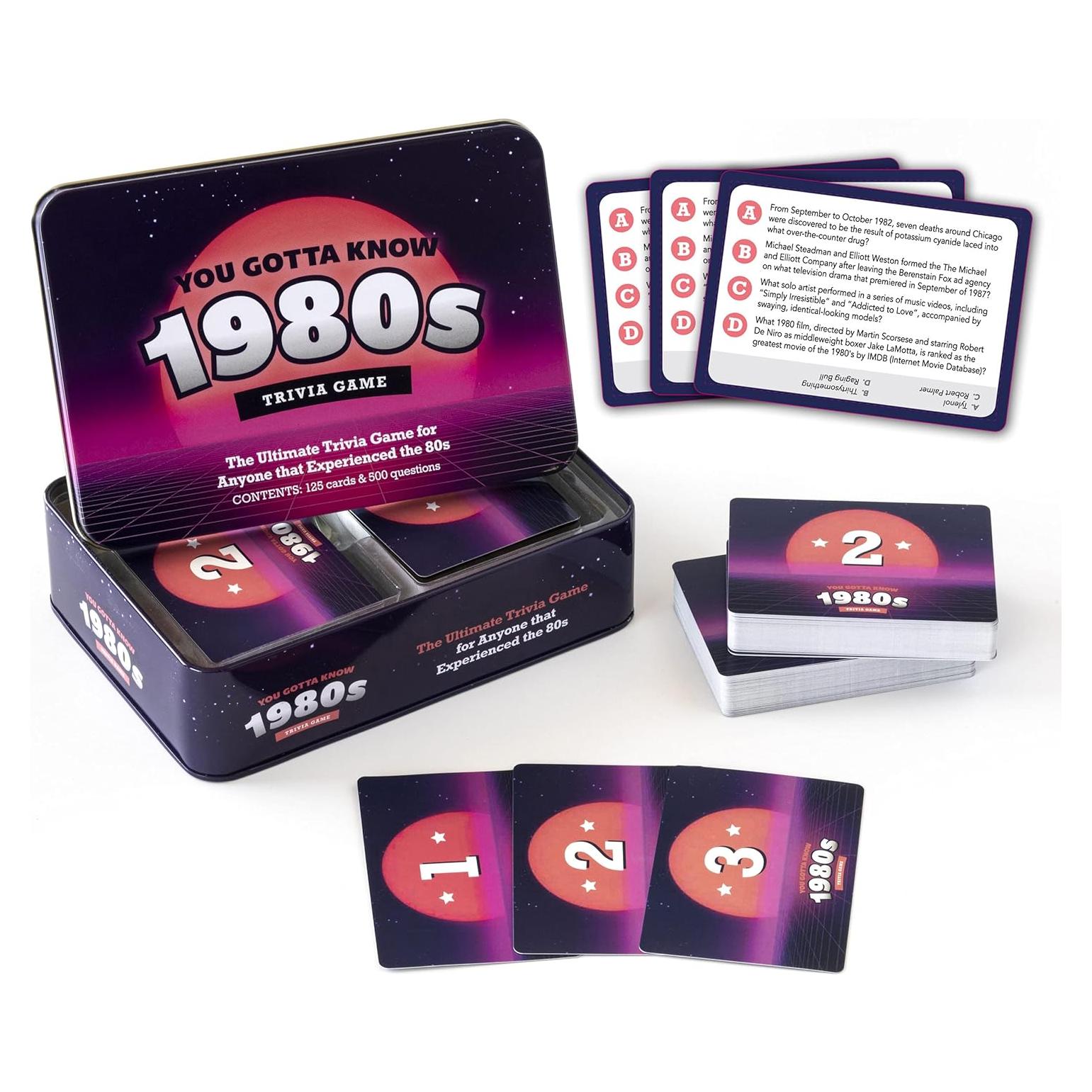 Juego de trivia Tienes que saber los años 80 - 500 preguntas