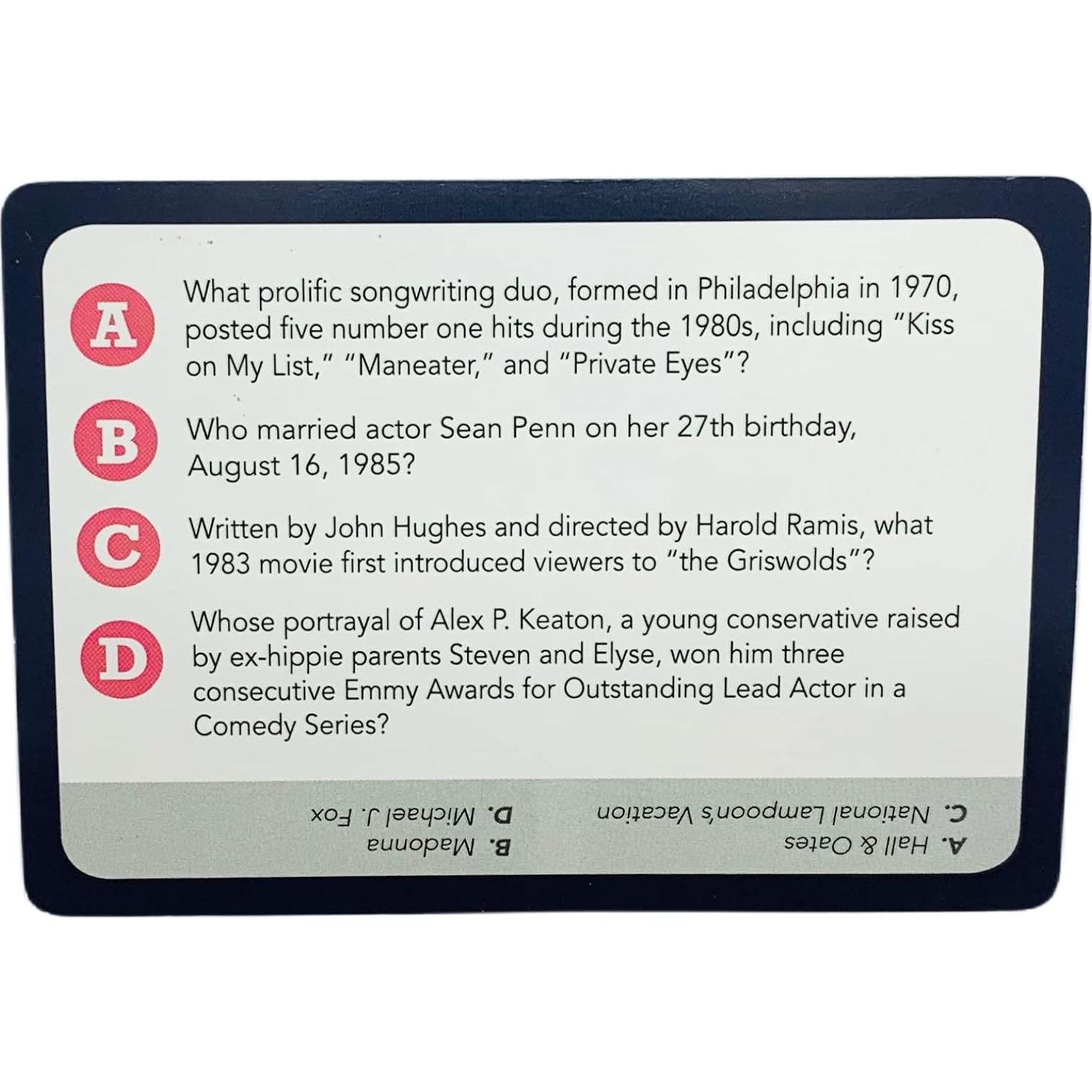 Juego de trivia Tienes que saber los años 80 - 500 preguntas