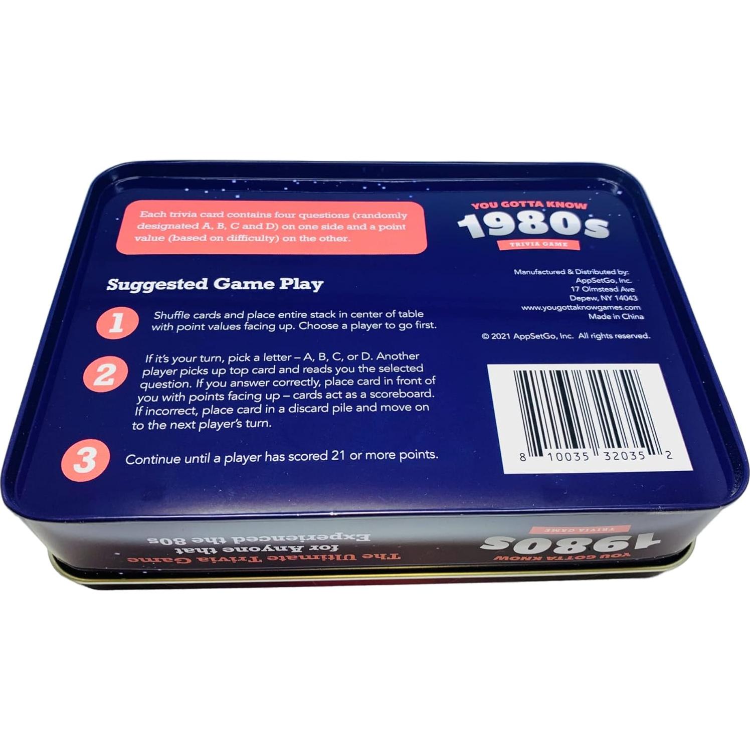 Juego de trivia Tienes que saber los años 80 - 500 preguntas