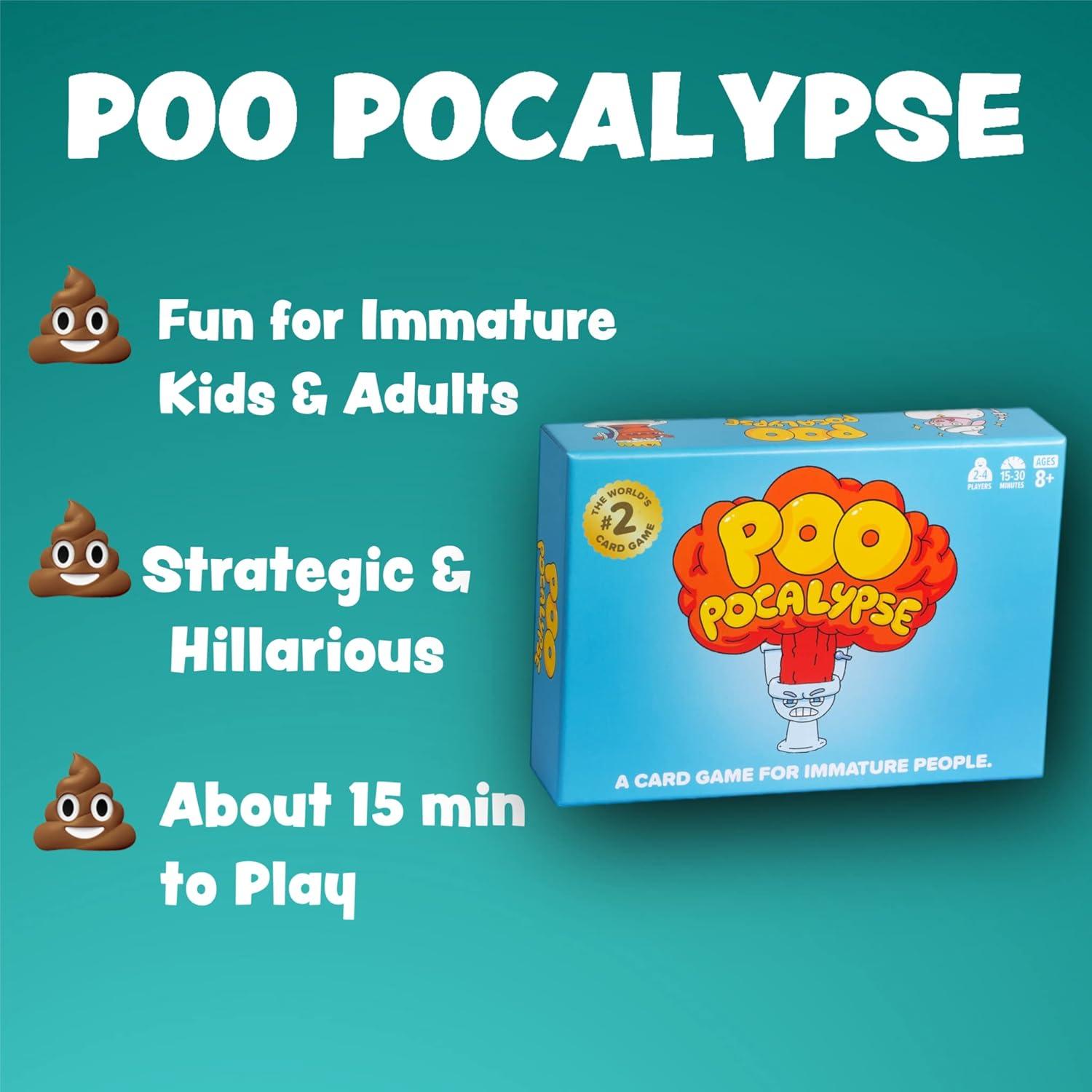Juego de Cartas Poo Pocalypse - Diversión Familiar 2-4 Jugadores