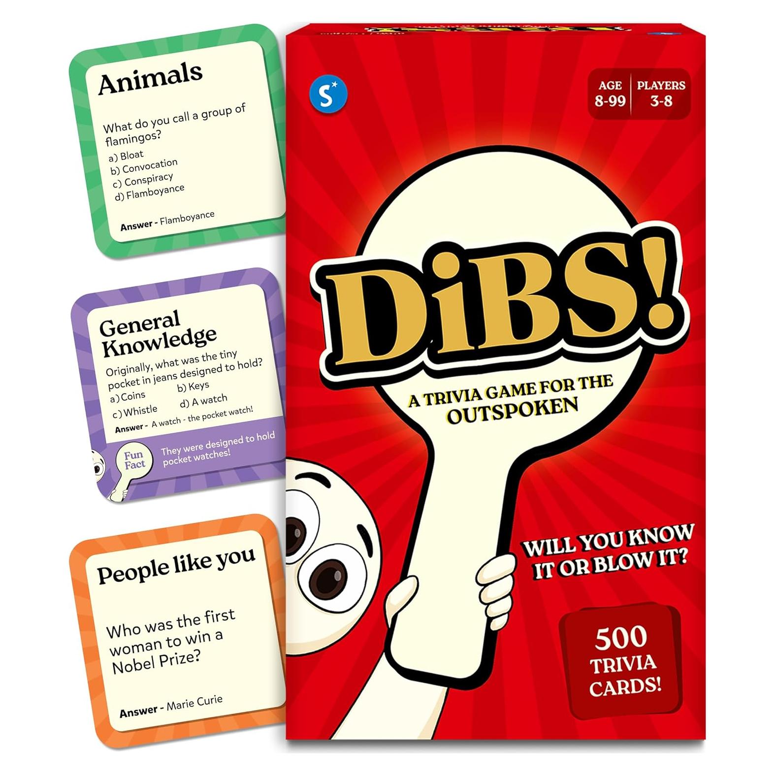 Juego de Cartas Skillmatics DIBS - Trivia Rápido Familiar