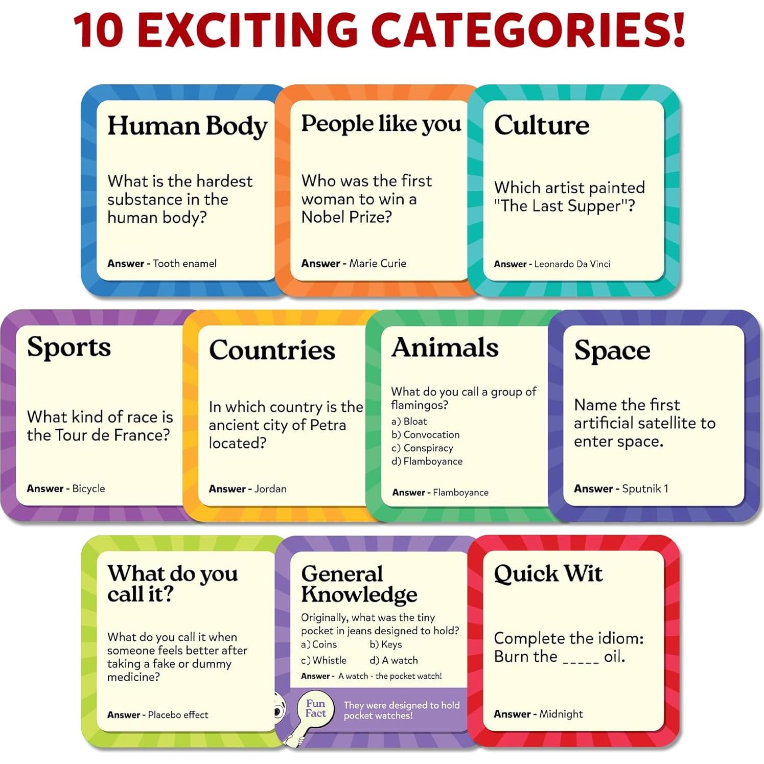 Juego de Cartas Skillmatics DIBS - Trivia Rápido Familiar