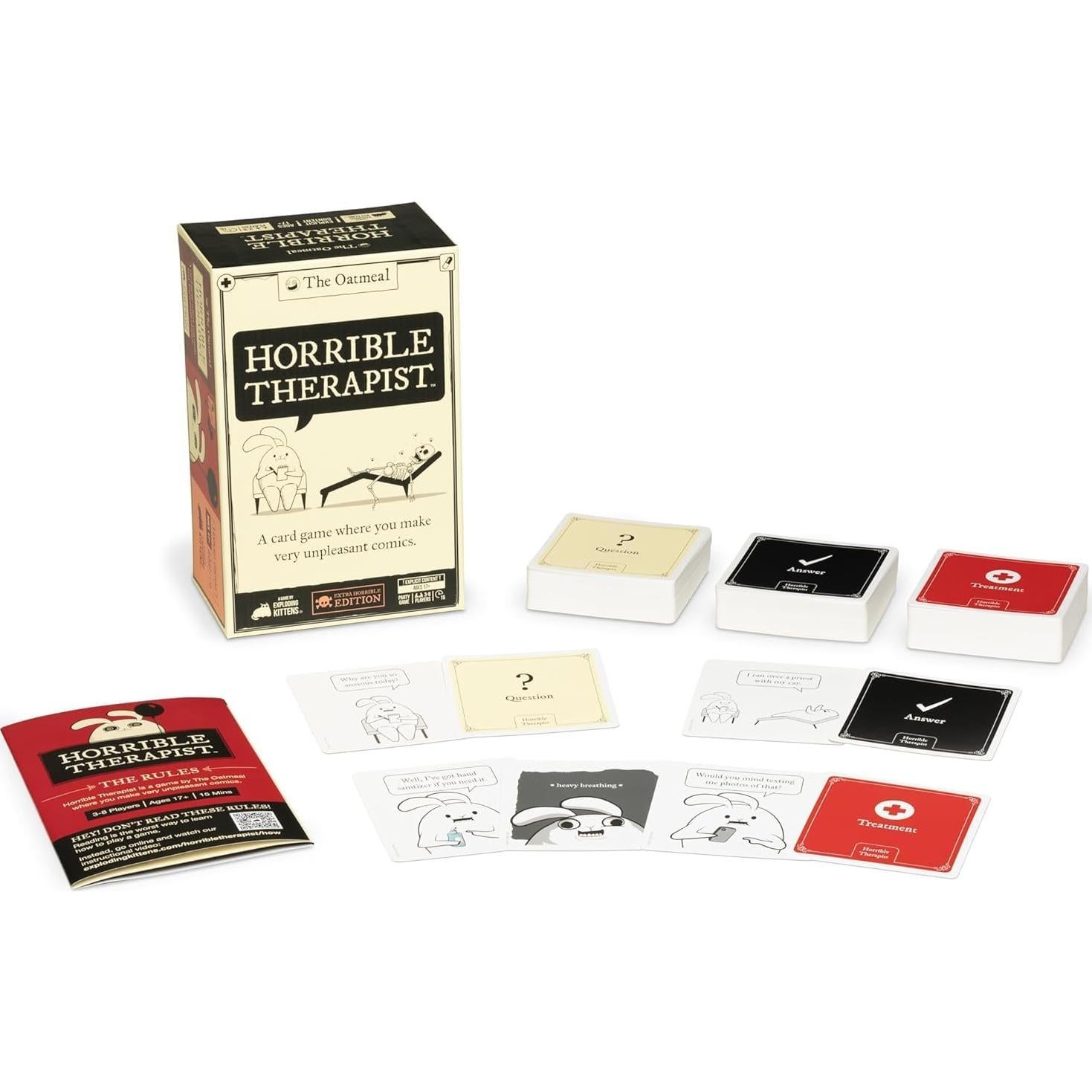 Juego de Cartas Terapeuta Horrible - Exploding Kittens - 3-8 Jugadores