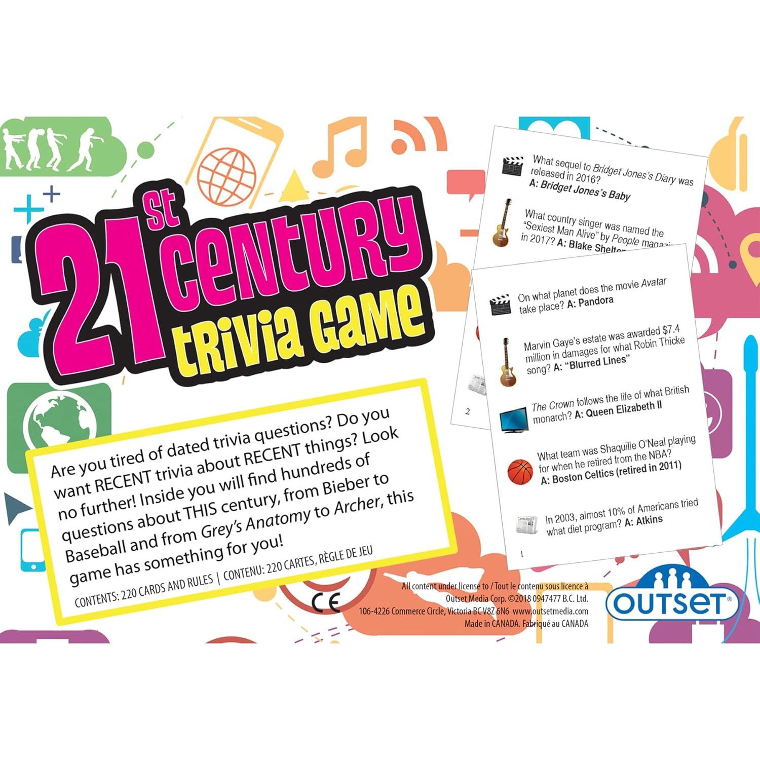 Juego de Trivia del Siglo 21 - Outset Media - 1200 Preguntas