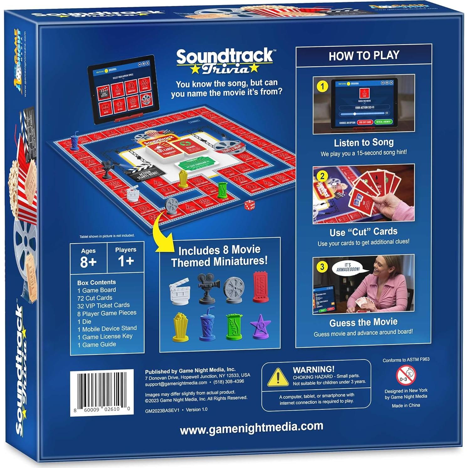 Juego de Trivia de Banda Sonora Game Night Media - 1.09 kg, 8+ años