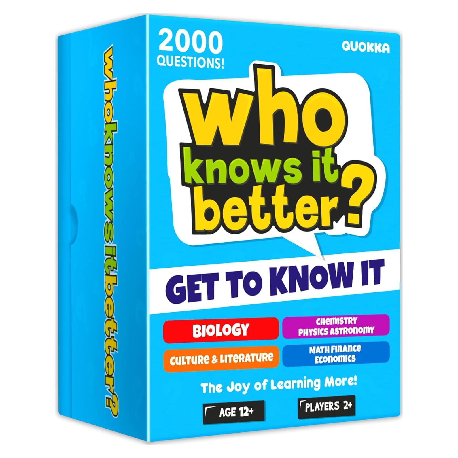 Juego de Mesa QUOKKA ¿Quién Lo Sabe Mejor? - Set 4 en 1