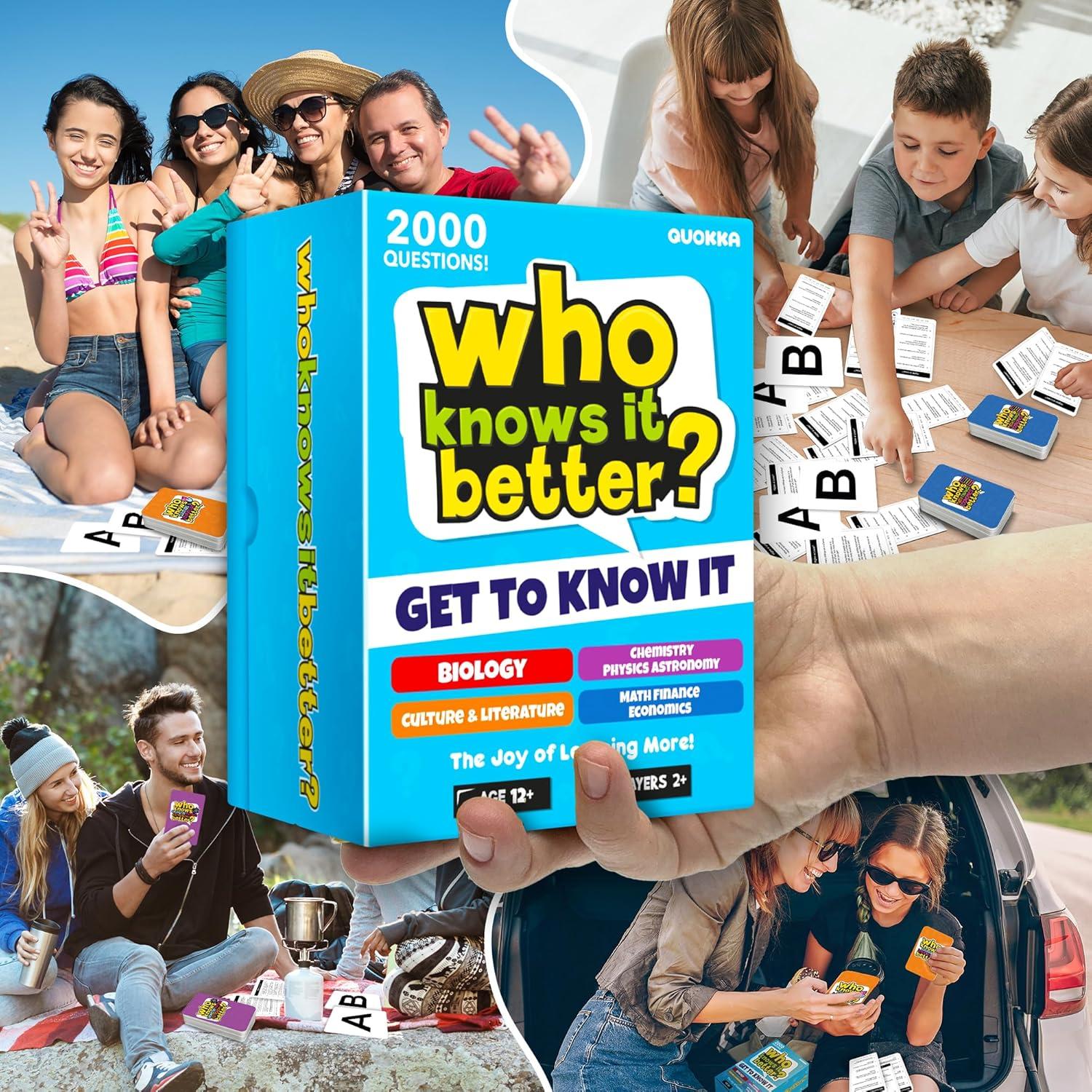 Juego de Mesa QUOKKA ¿Quién Lo Sabe Mejor? - Set 4 en 1