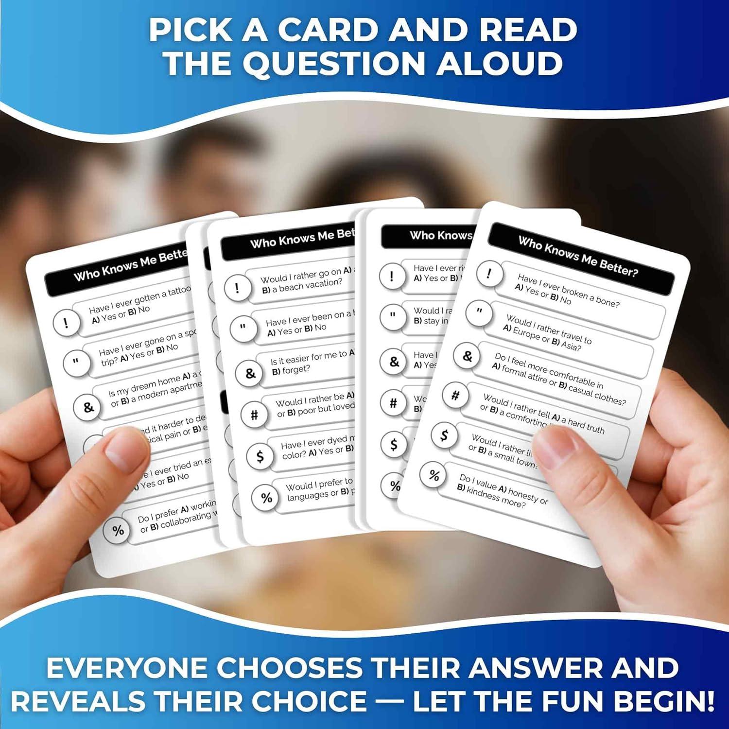 Juego de Cartas QUOKKA ¿Quién me conoce mejor? - 95 Preguntas