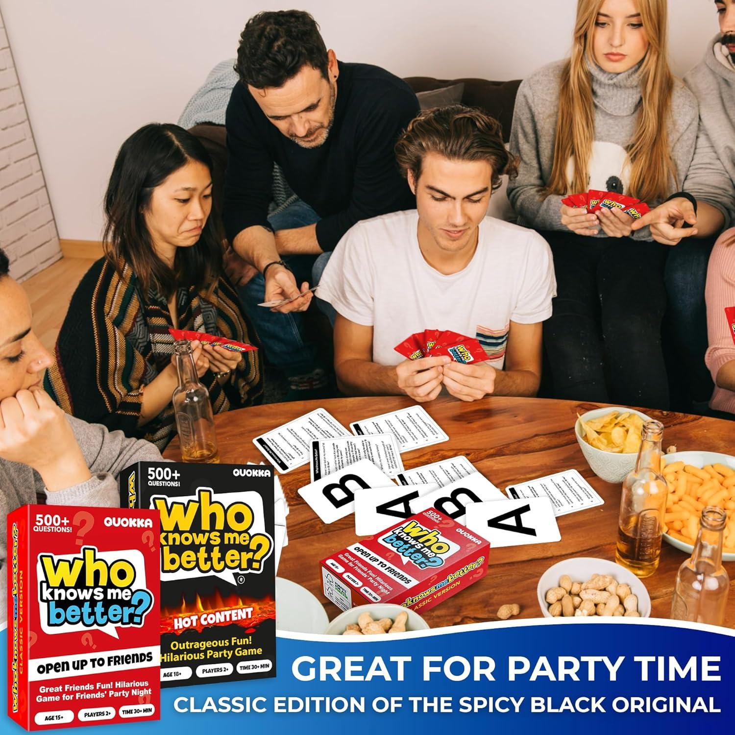 Juego de Cartas QUOKKA ¿Quién me conoce mejor? - 95 Preguntas