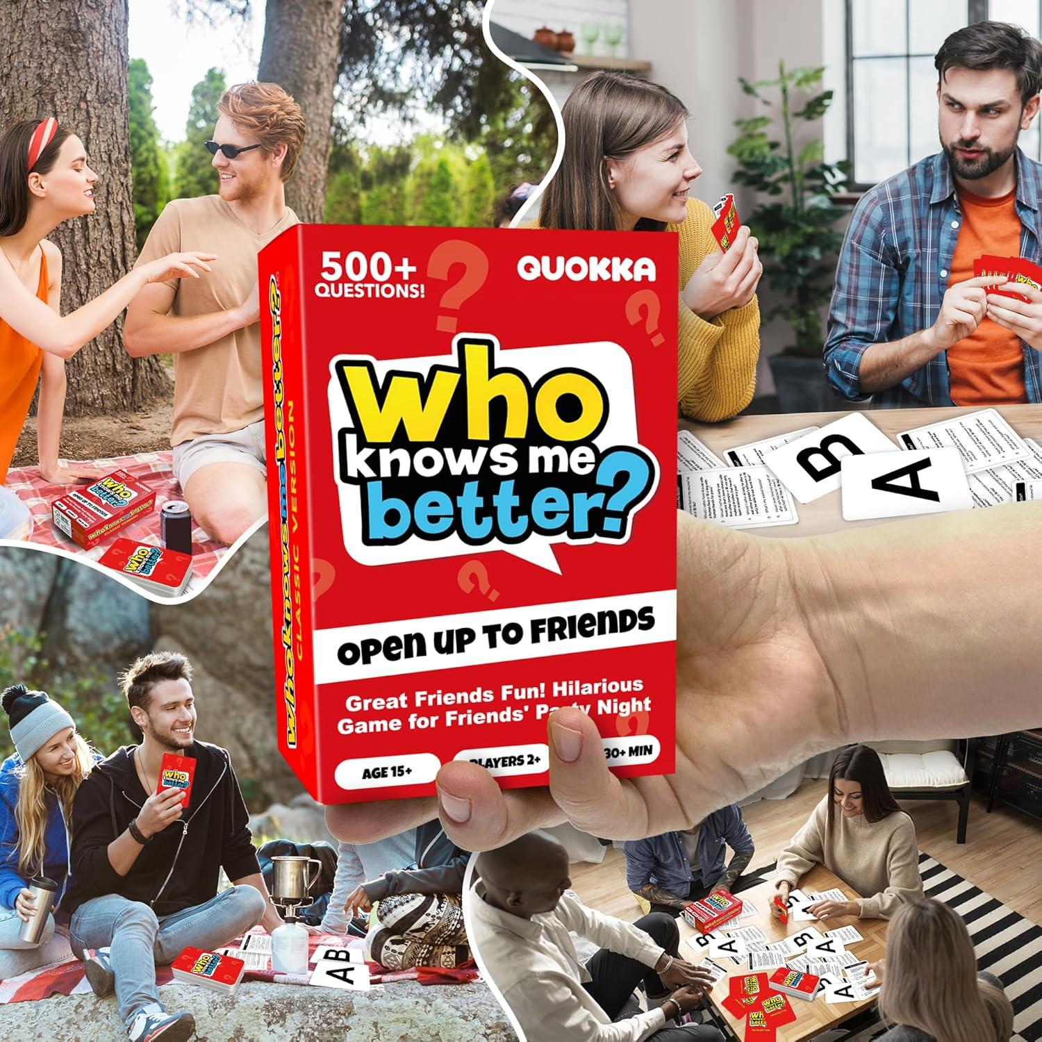 Juego de Cartas QUOKKA ¿Quién me conoce mejor? - 95 Preguntas