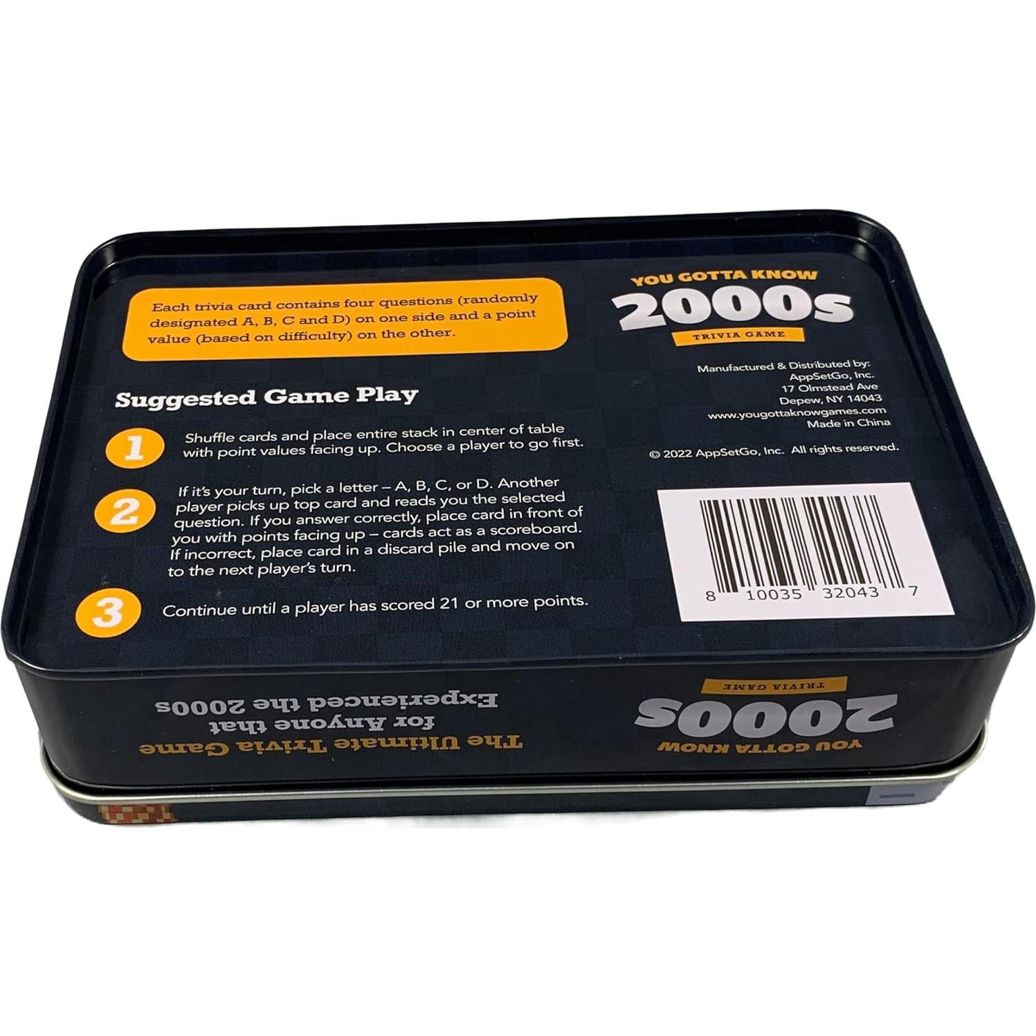 Juego de trivia Tienes que saber 2000s - AppSetGo, 500 preguntas