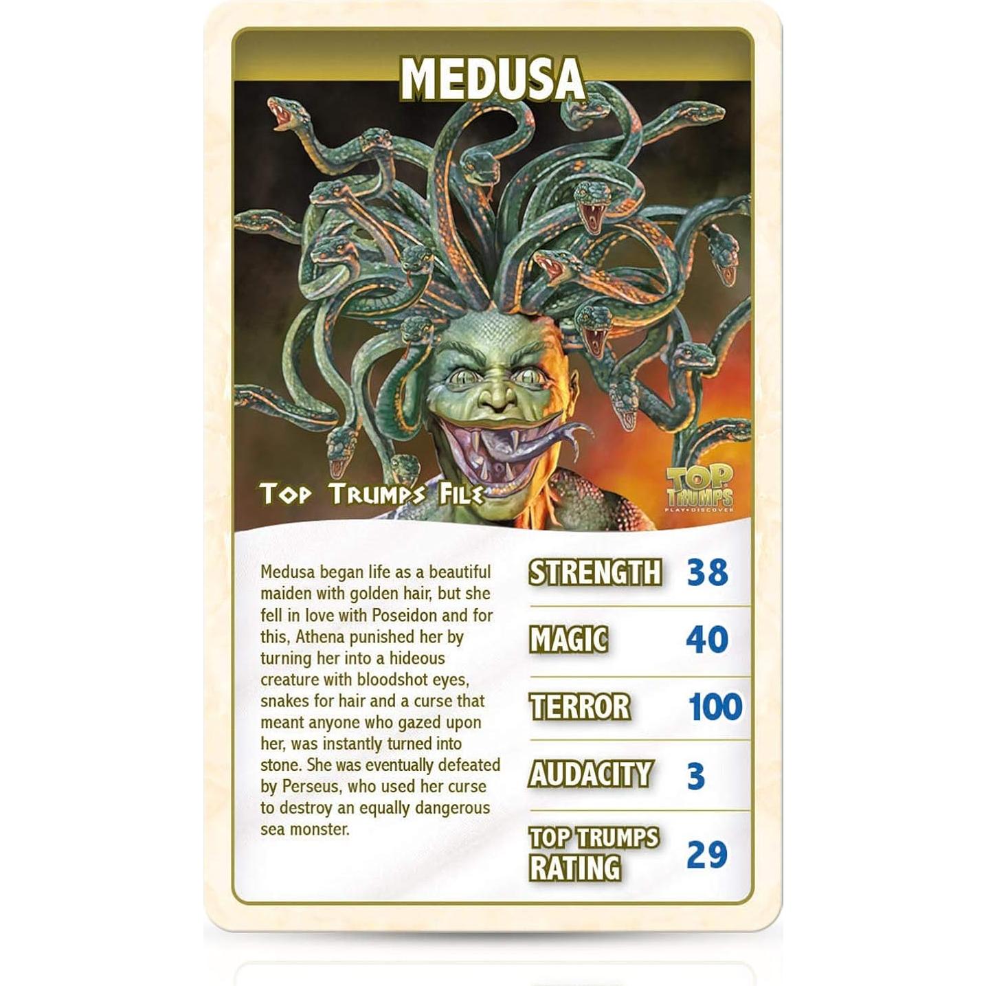 Juego de Cartas Top Trumps Mitología Griega - 8.49x1.57x14.10 cm