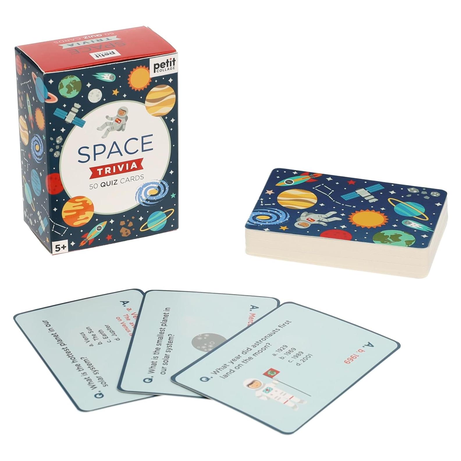 Tarjetas de Trivia Espacial Petit Collage - 50 Preguntas para Niños