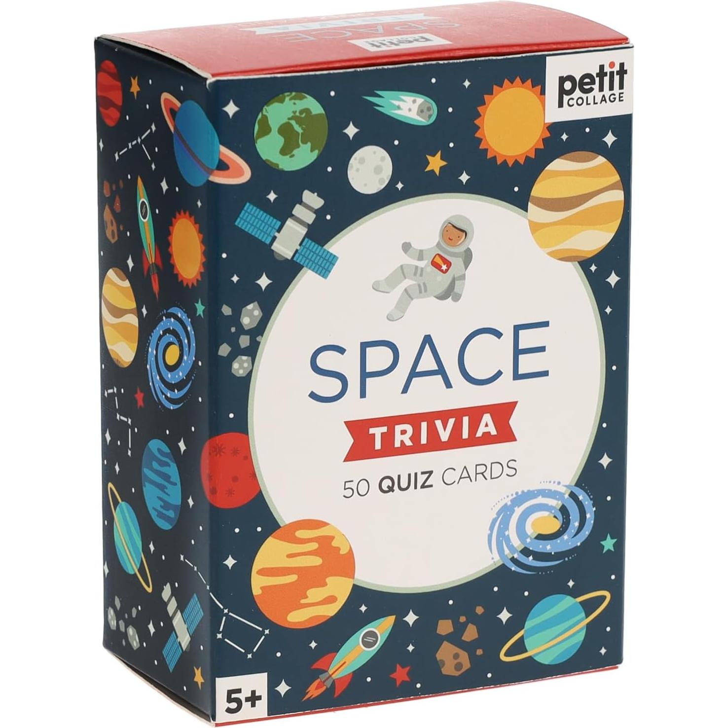 Tarjetas de Trivia Espacial Petit Collage - 50 Preguntas para Niños