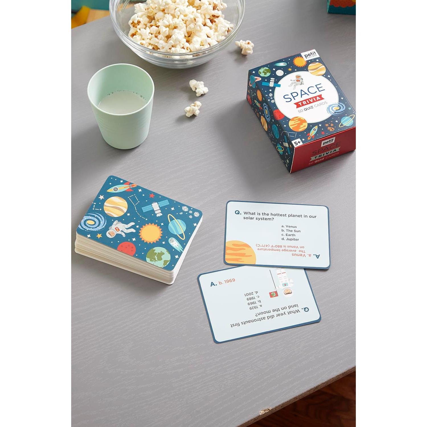 Tarjetas de Trivia Espacial Petit Collage - 50 Preguntas para Niños
