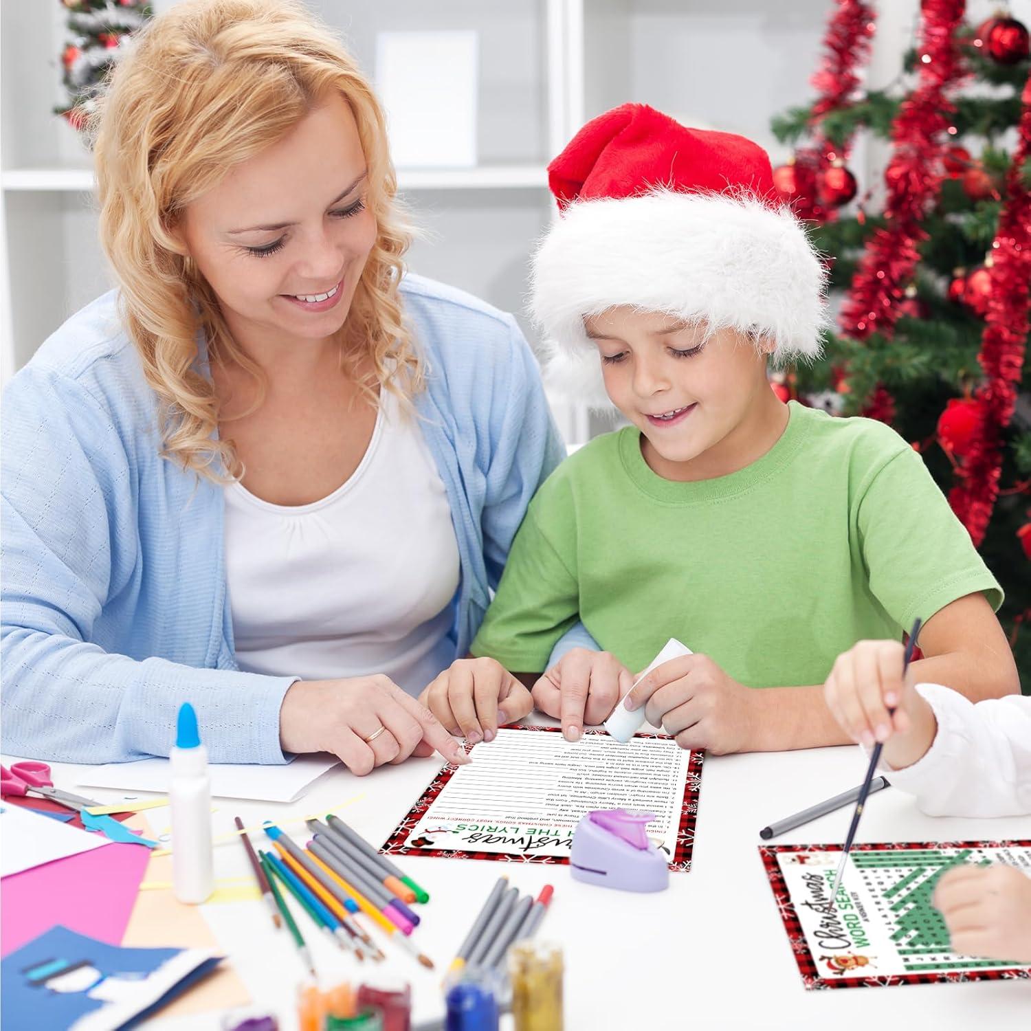 Tarjetas de Trivia Navideñas Whaline 100 Pcs 15.5x20.1 cm