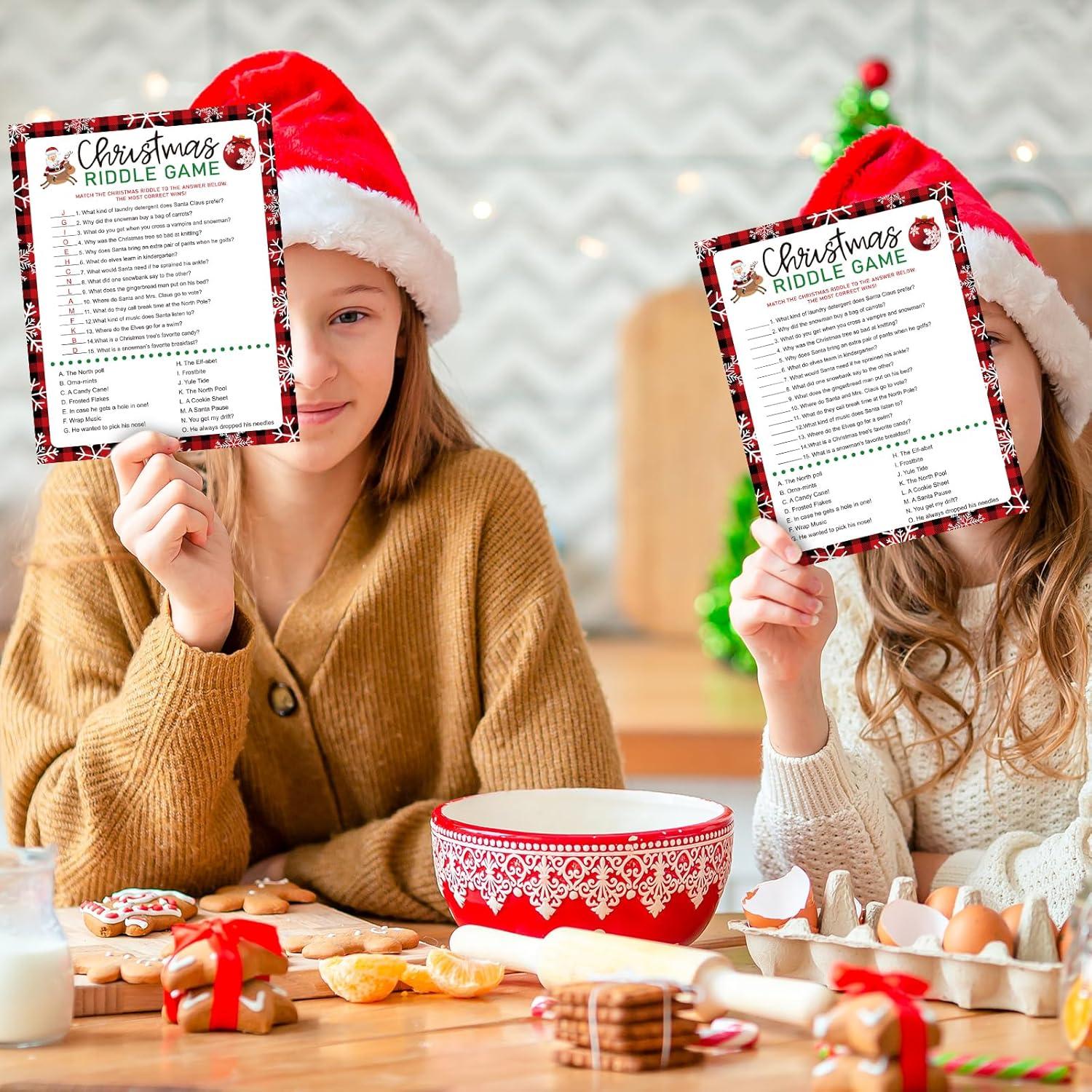 Tarjetas de Trivia Navideñas Whaline 100 Pcs 15.5x20.1 cm