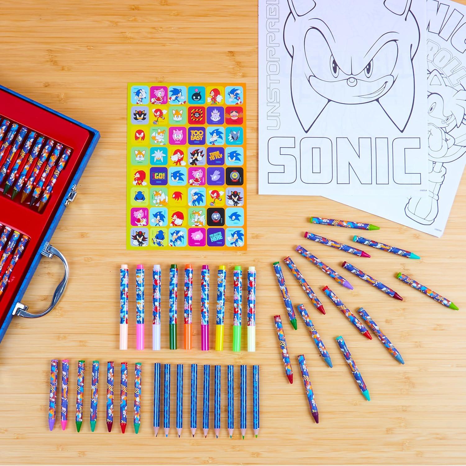 Kit de Dibujo Sonic The Hedgehog 137 Piezas Estuche Arte