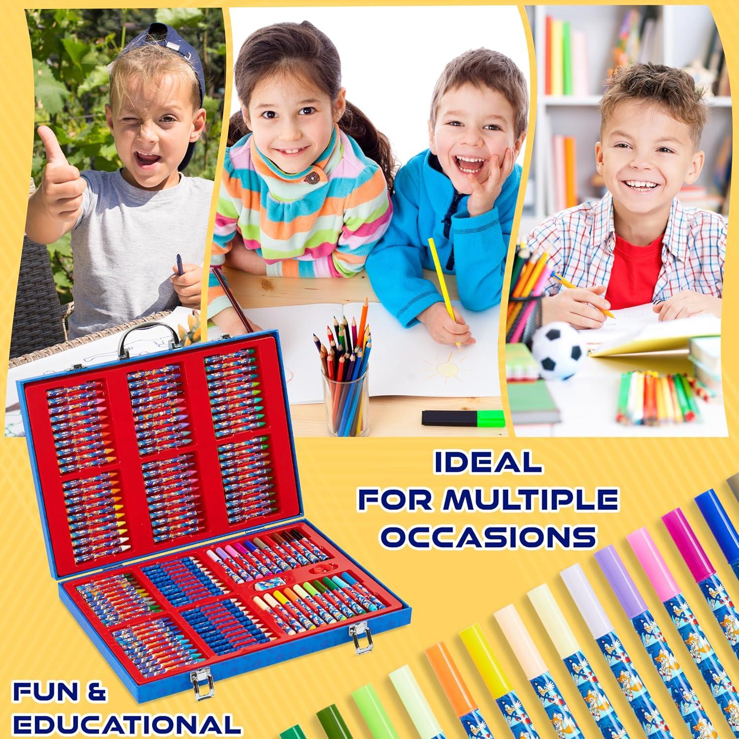 Kit de Dibujo Sonic The Hedgehog 137 Piezas Estuche Arte