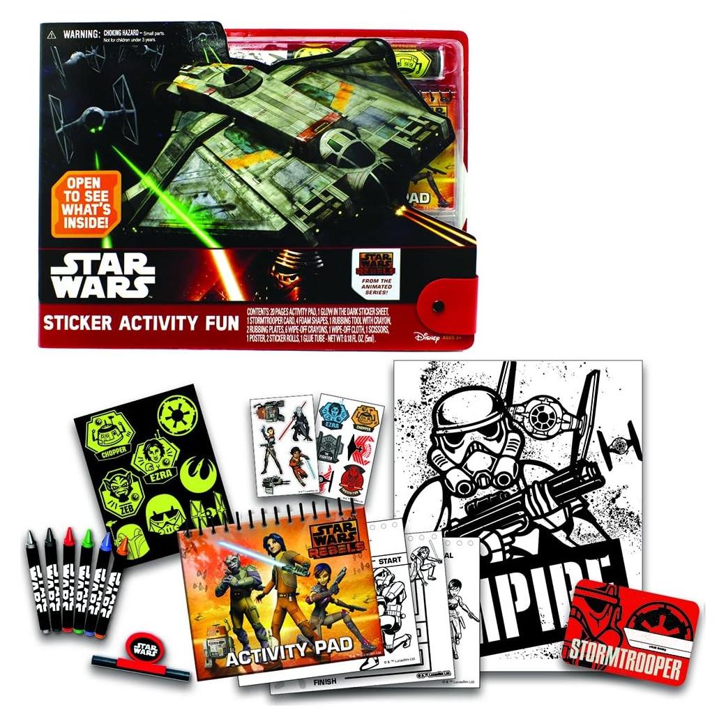 Set de Juego de Actividad Star Wars con Stickers y Crayones