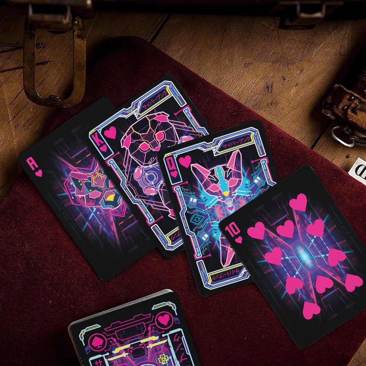 Baraja de Cartas para Adultos 99FOX Gato Ciberpunk 54 Piezas