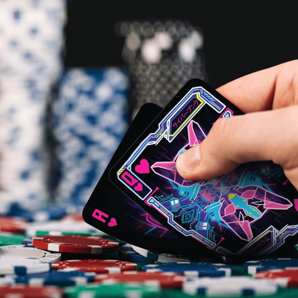 Baraja de Cartas para Adultos 99FOX Gato Ciberpunk 54 Piezas