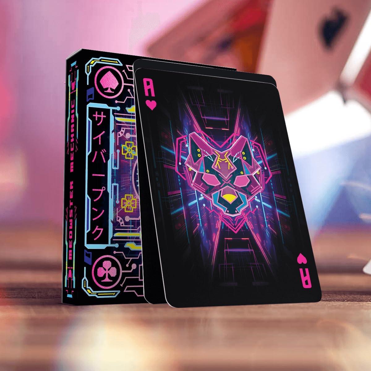 Baraja de Cartas para Adultos 99FOX Gato Ciberpunk 54 Piezas