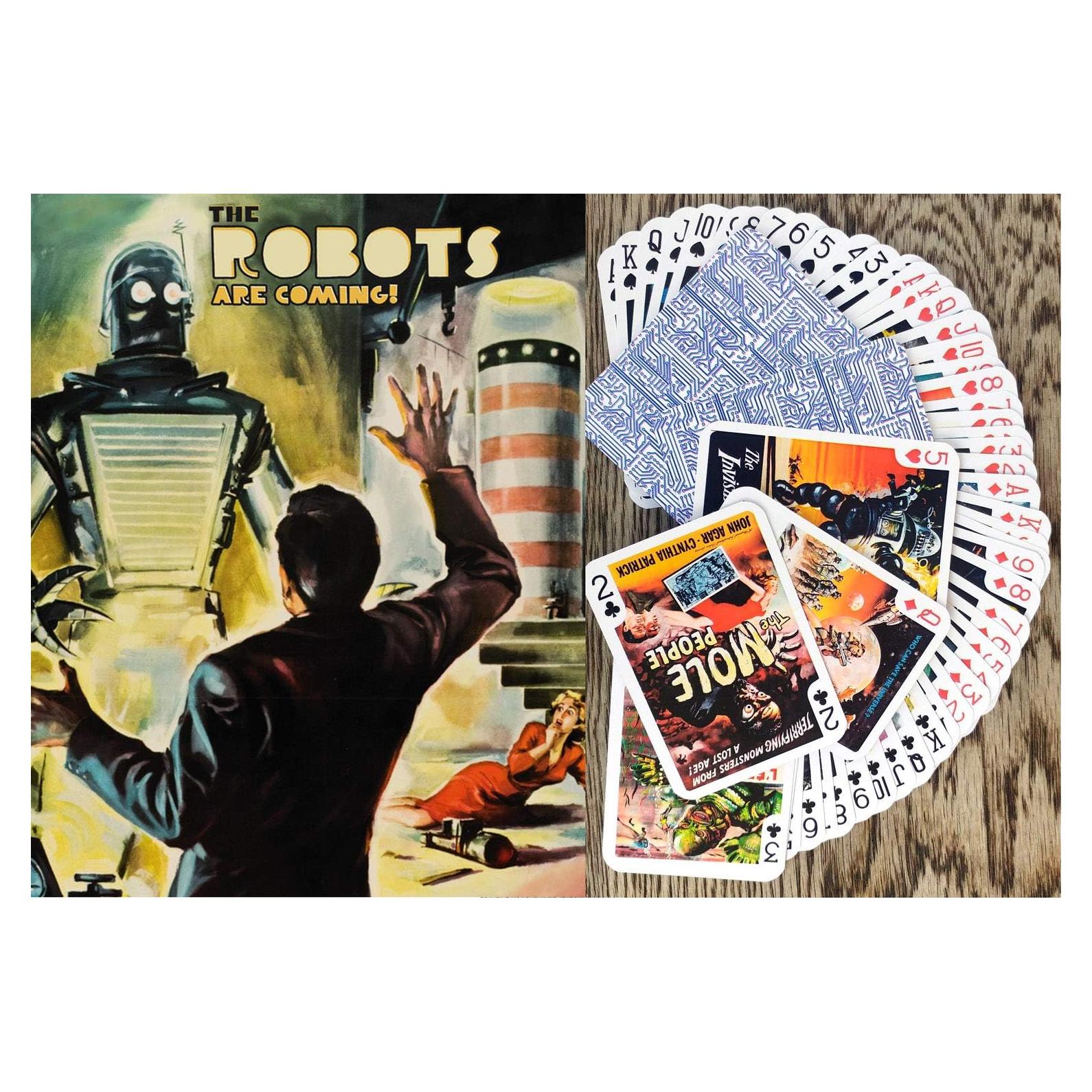 Baraja de Póker Vintage FlonzGift 54 Cartas Ciencia Ficción