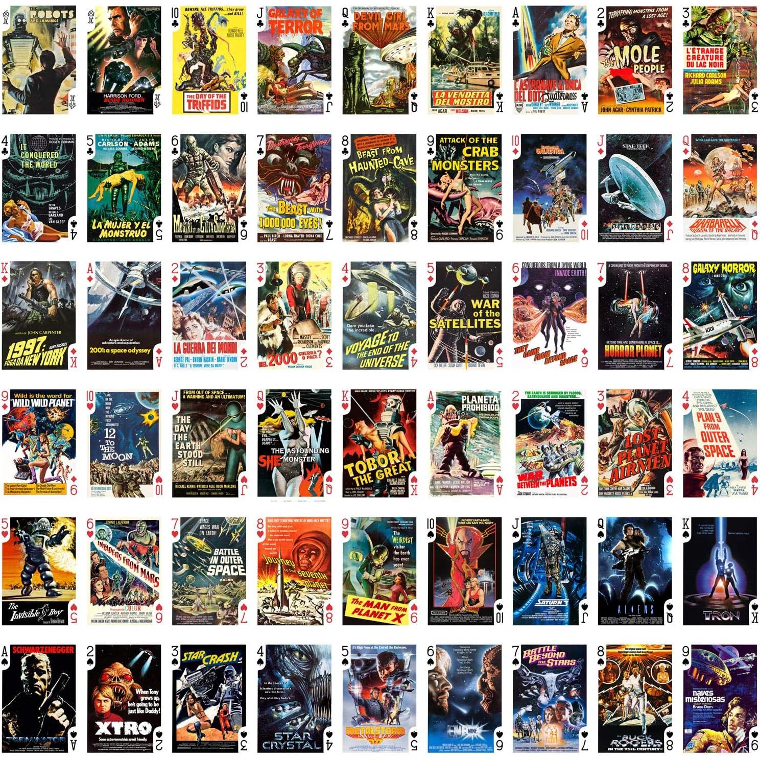 Baraja de Póker Vintage FlonzGift 54 Cartas Ciencia Ficción