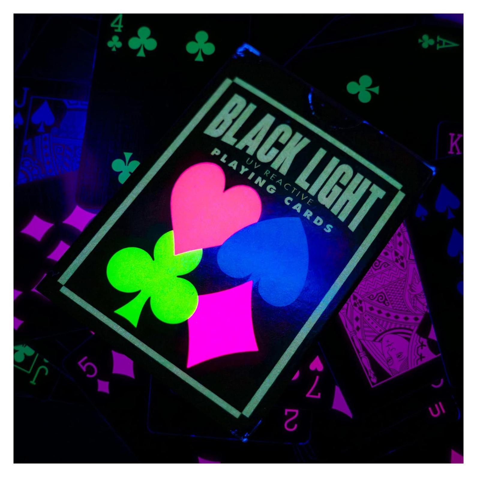 Cartas de Juego UV Neón Island Dogs - Baraja Brillante 101 Piezas