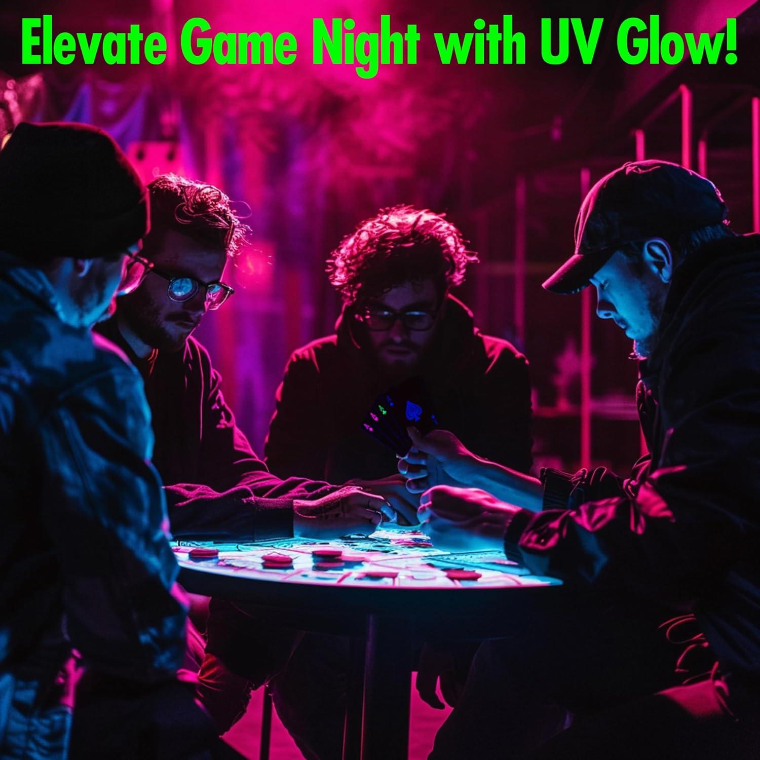 Cartas de Juego UV Neón Island Dogs - Baraja Brillante 101 Piezas