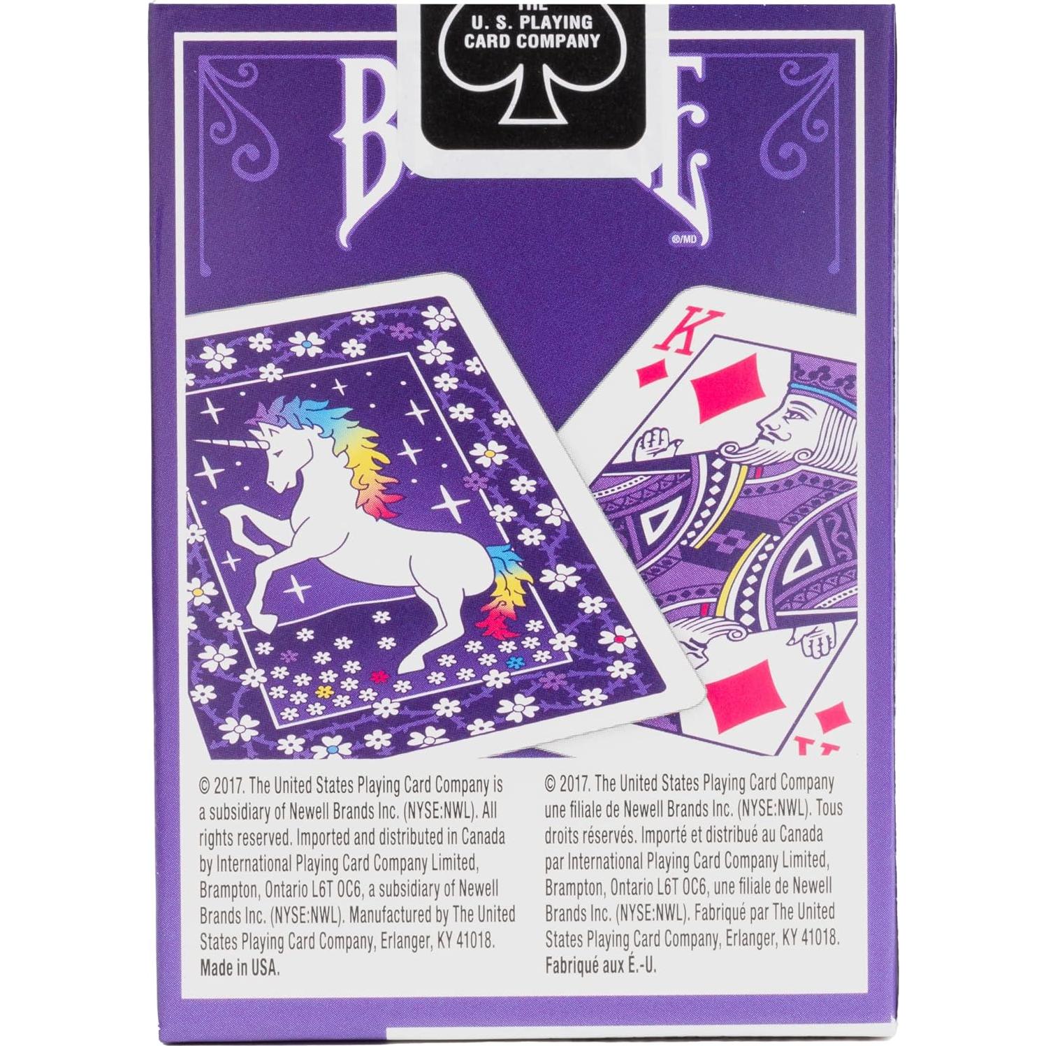 Cartas de Juego Unicornio Bicycle - Baraja Estándar 10x5 cm