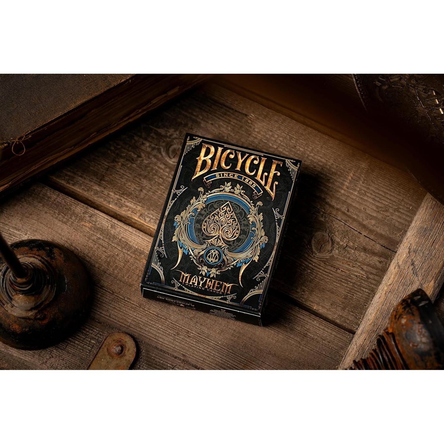 Baraja de Cartas Bicycle Mayhem Azul Tamaño Poker 100% Personalizada