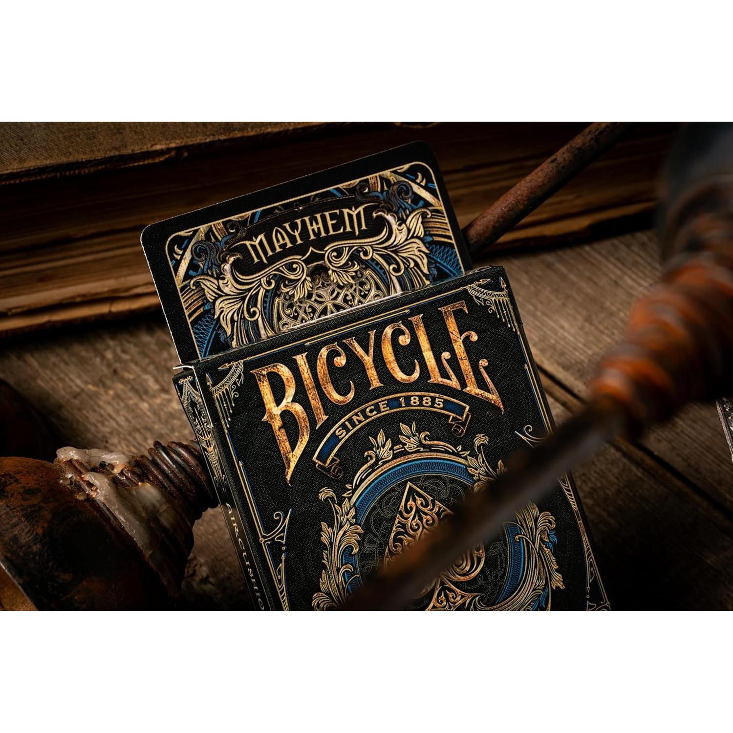 Baraja de Cartas Bicycle Mayhem Azul Tamaño Poker 100% Personalizada