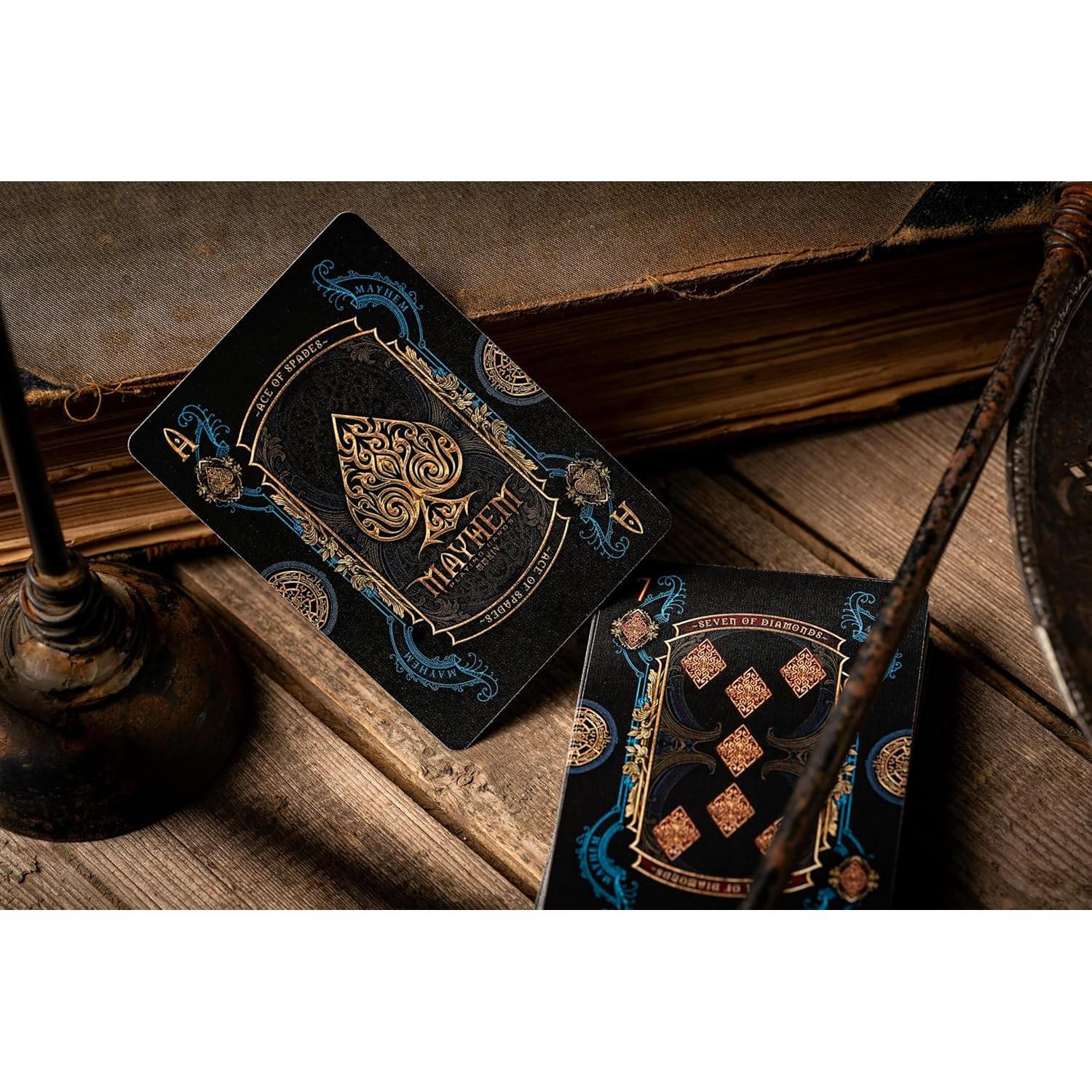 Baraja de Cartas Bicycle Mayhem Azul Tamaño Poker 100% Personalizada