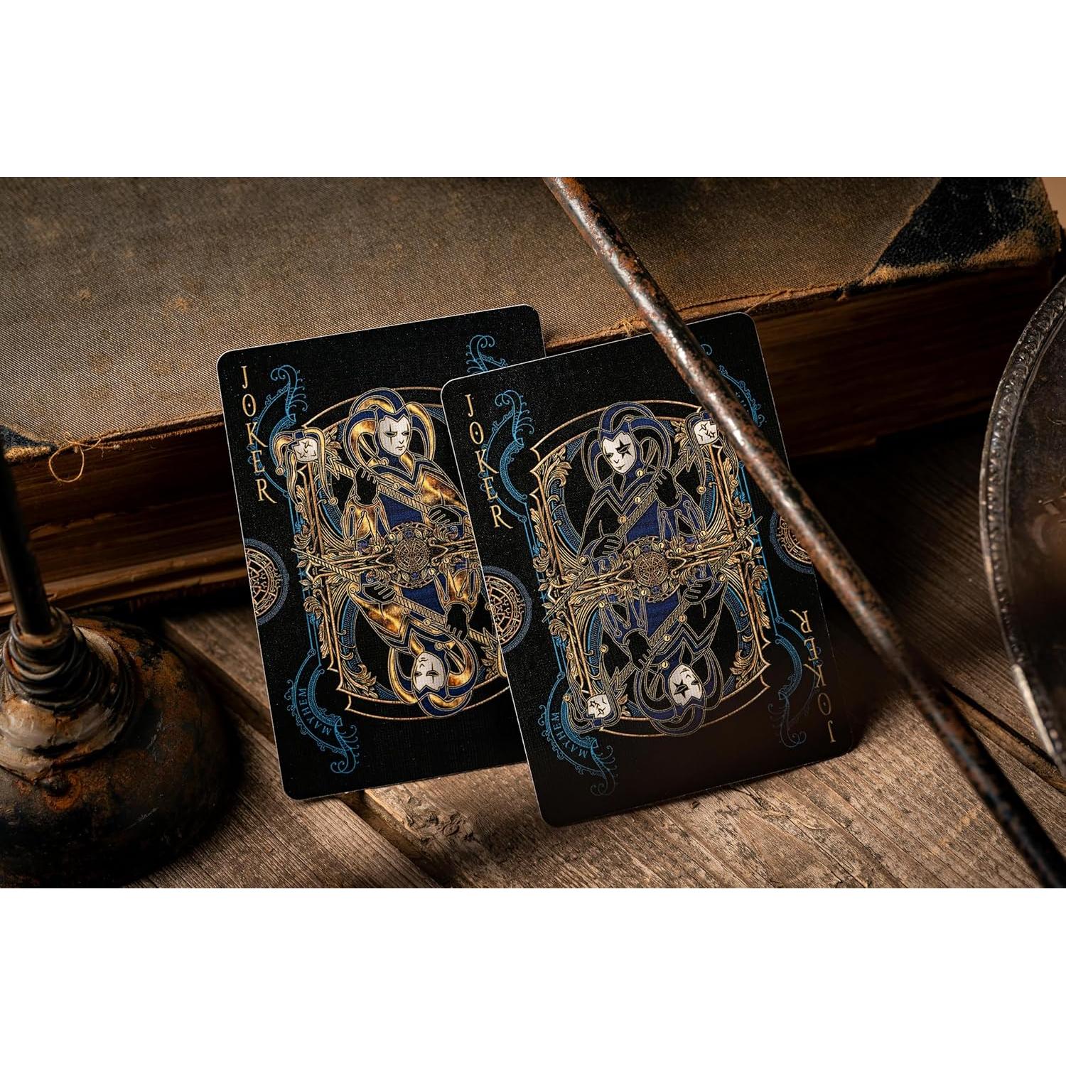 Baraja de Cartas Bicycle Mayhem Azul Tamaño Poker 100% Personalizada