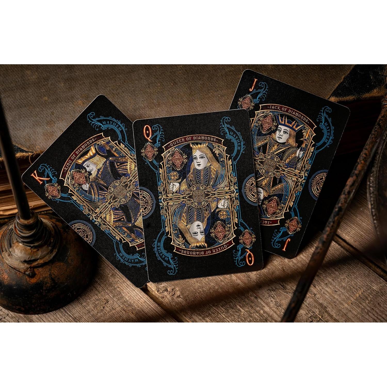 Baraja de Cartas Bicycle Mayhem Azul Tamaño Poker 100% Personalizada
