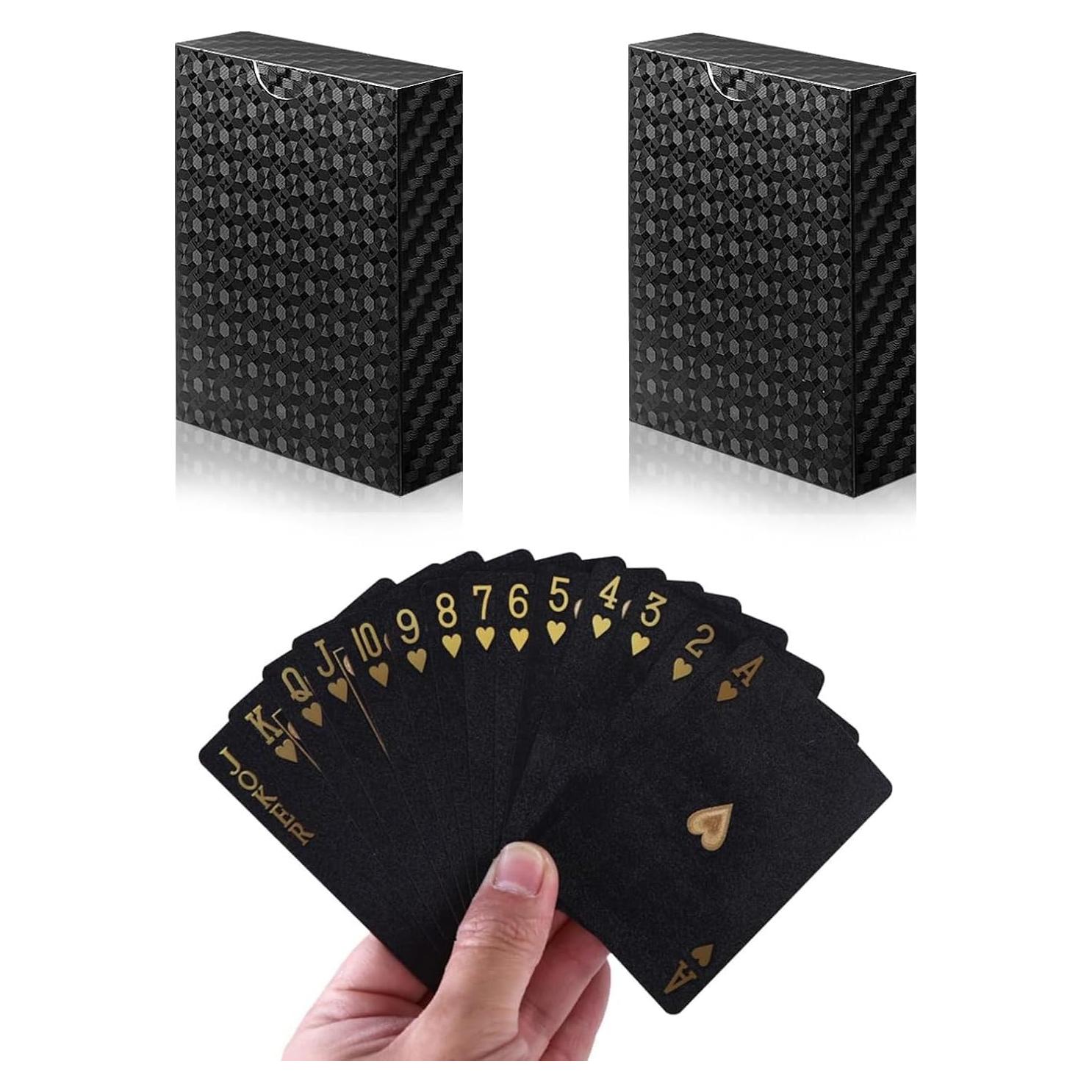 Juego de Cartas Impermeables LSLFQYQSK - Paquete de 2 Mazos