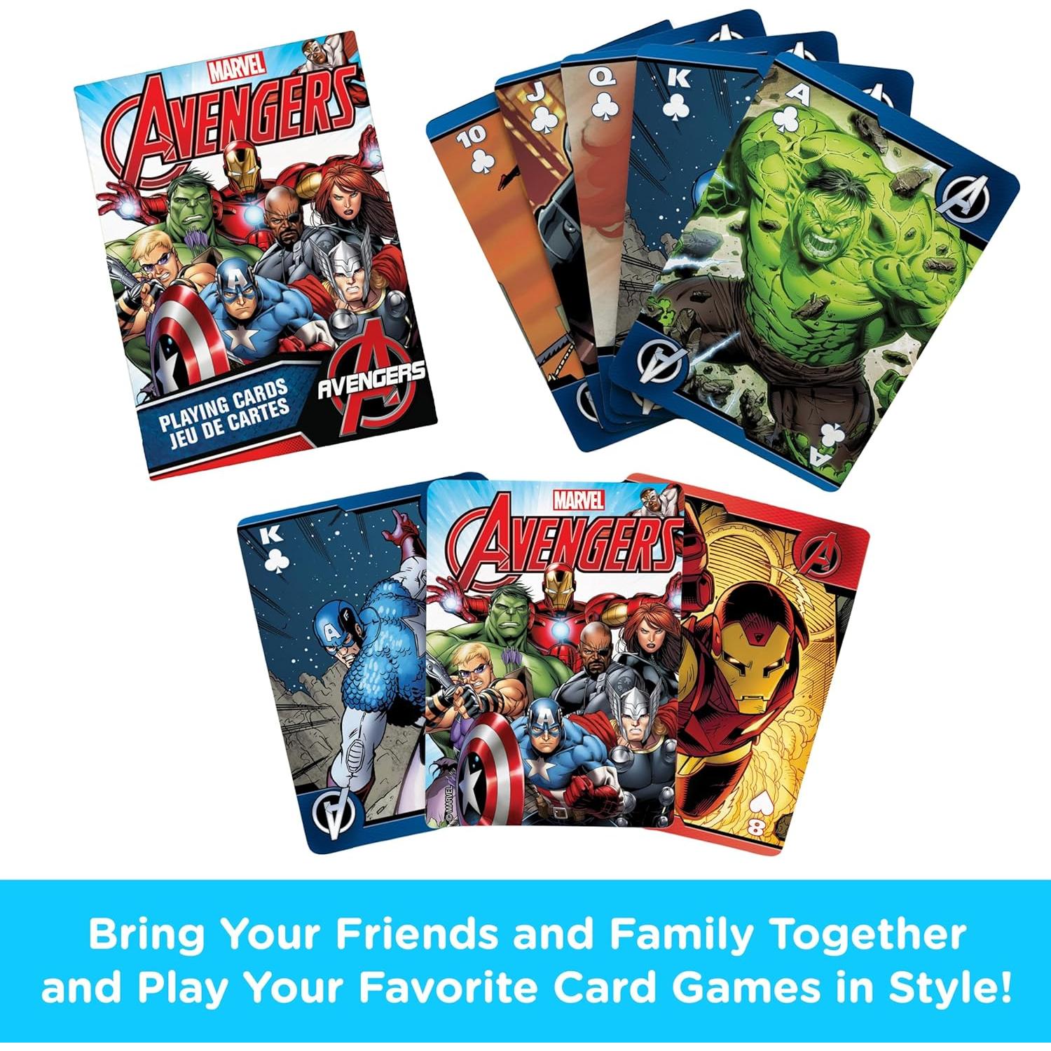 Baraja de Juego Marvel Avengers - 54 Cartas Temáticas Aquarius