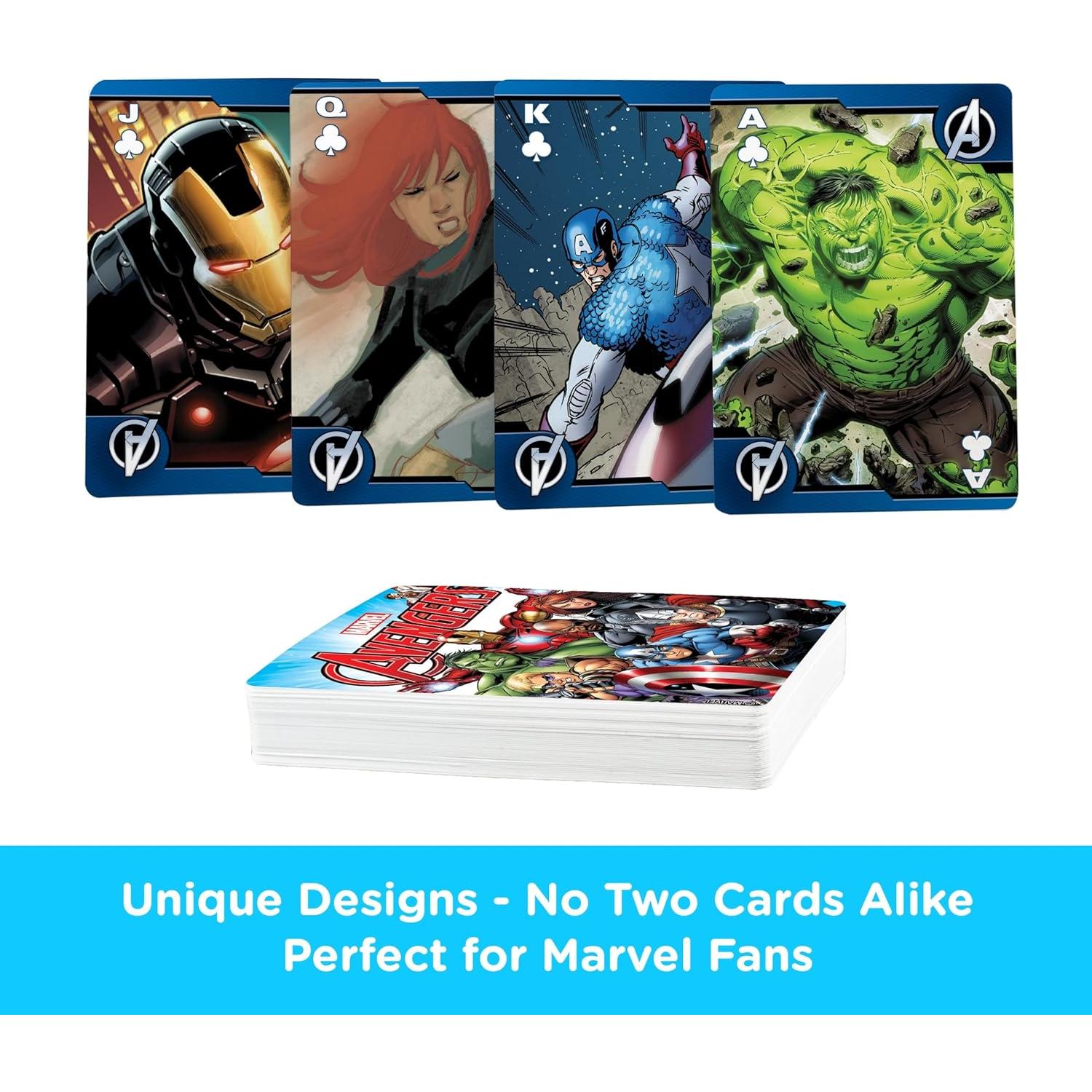 Baraja de Juego Marvel Avengers - 54 Cartas Temáticas Aquarius