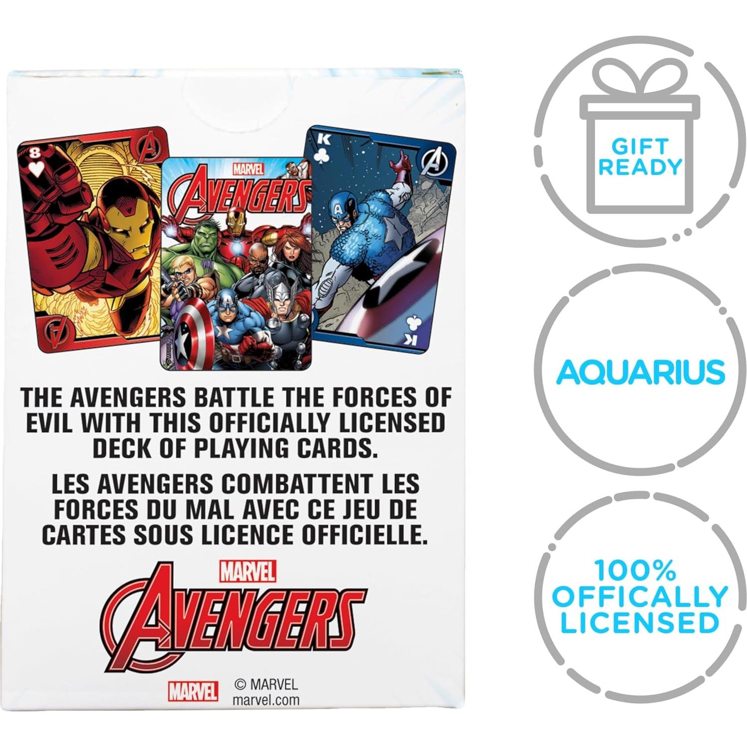 Baraja de Juego Marvel Avengers - 54 Cartas Temáticas Aquarius