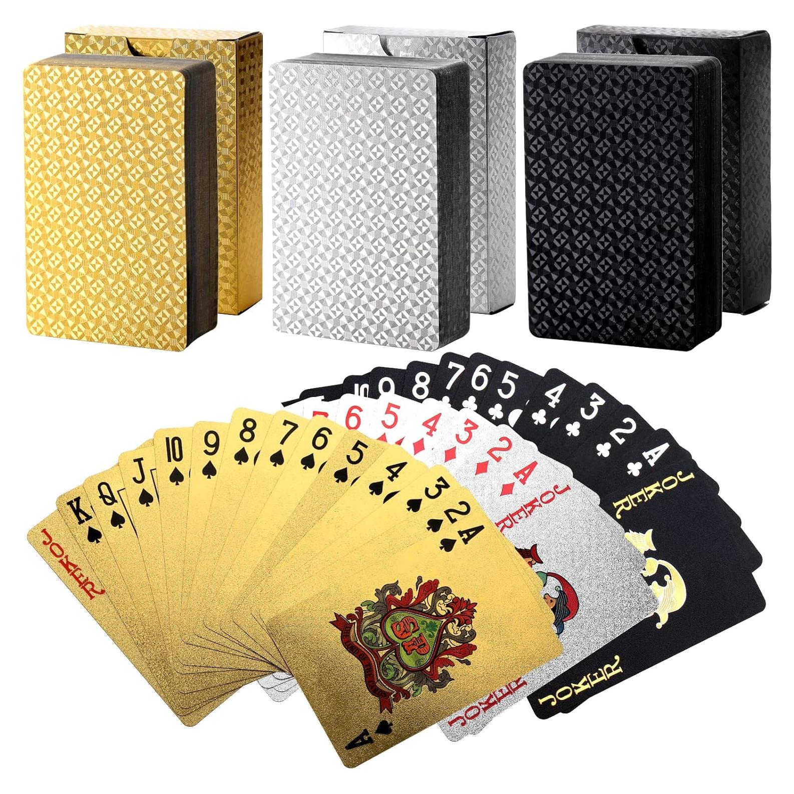 Baraja de Cartas de Juego Suwimut 6 Piezas Plástico Impermeable
