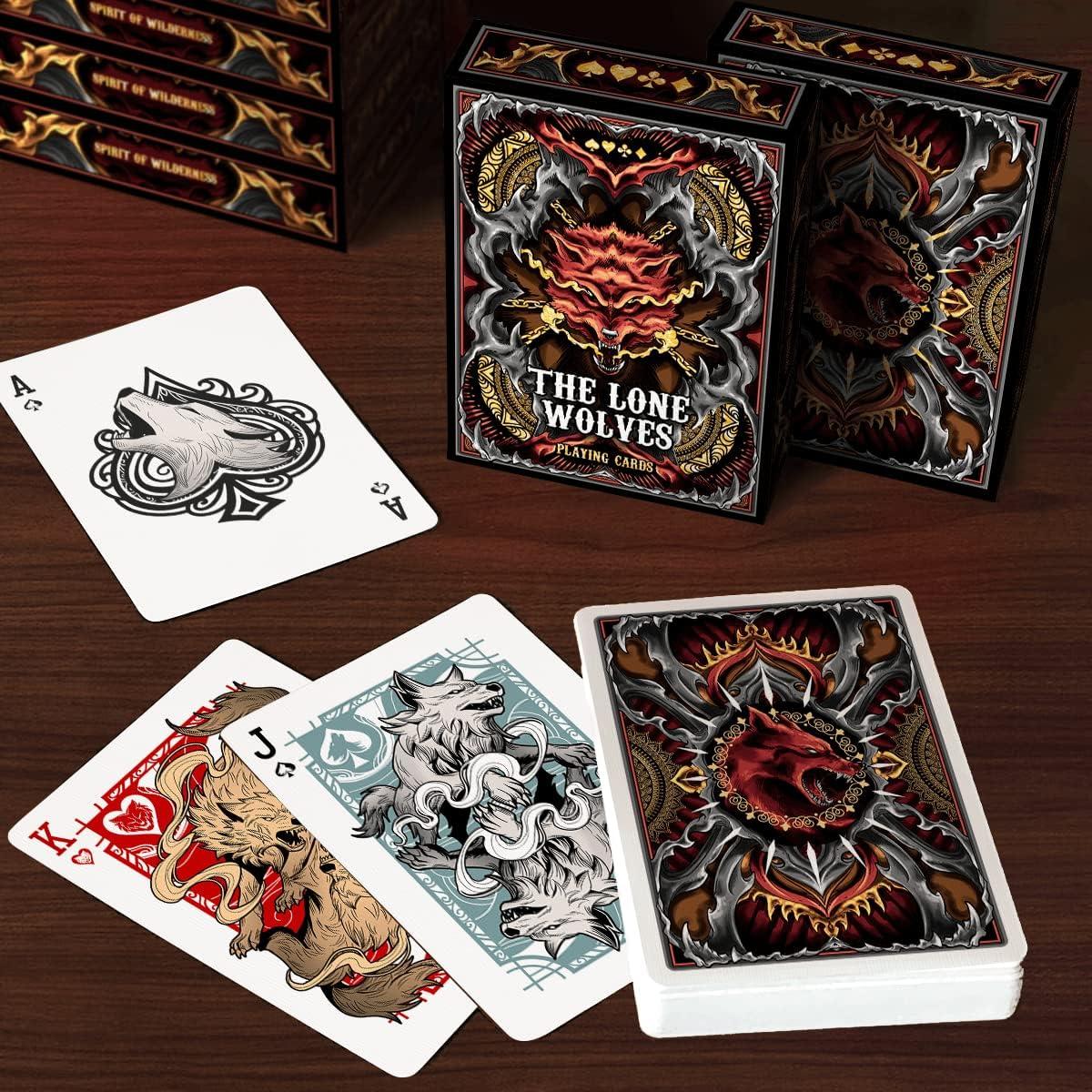 HAAKUN The Lone Wolves Playing Cards Cool Animal Board Games Card Jokers